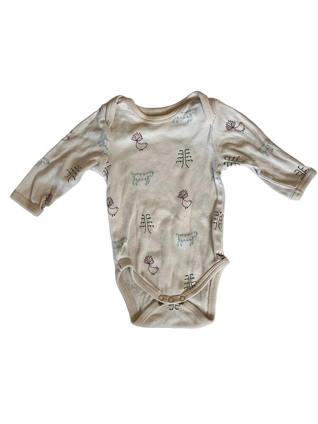 Nature Baby long-sleeve Fantail onesie