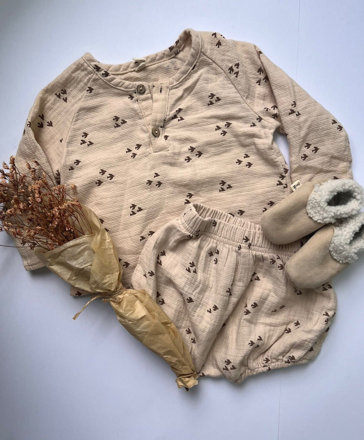 Quincy Mae Long-sleeve Bloomer set