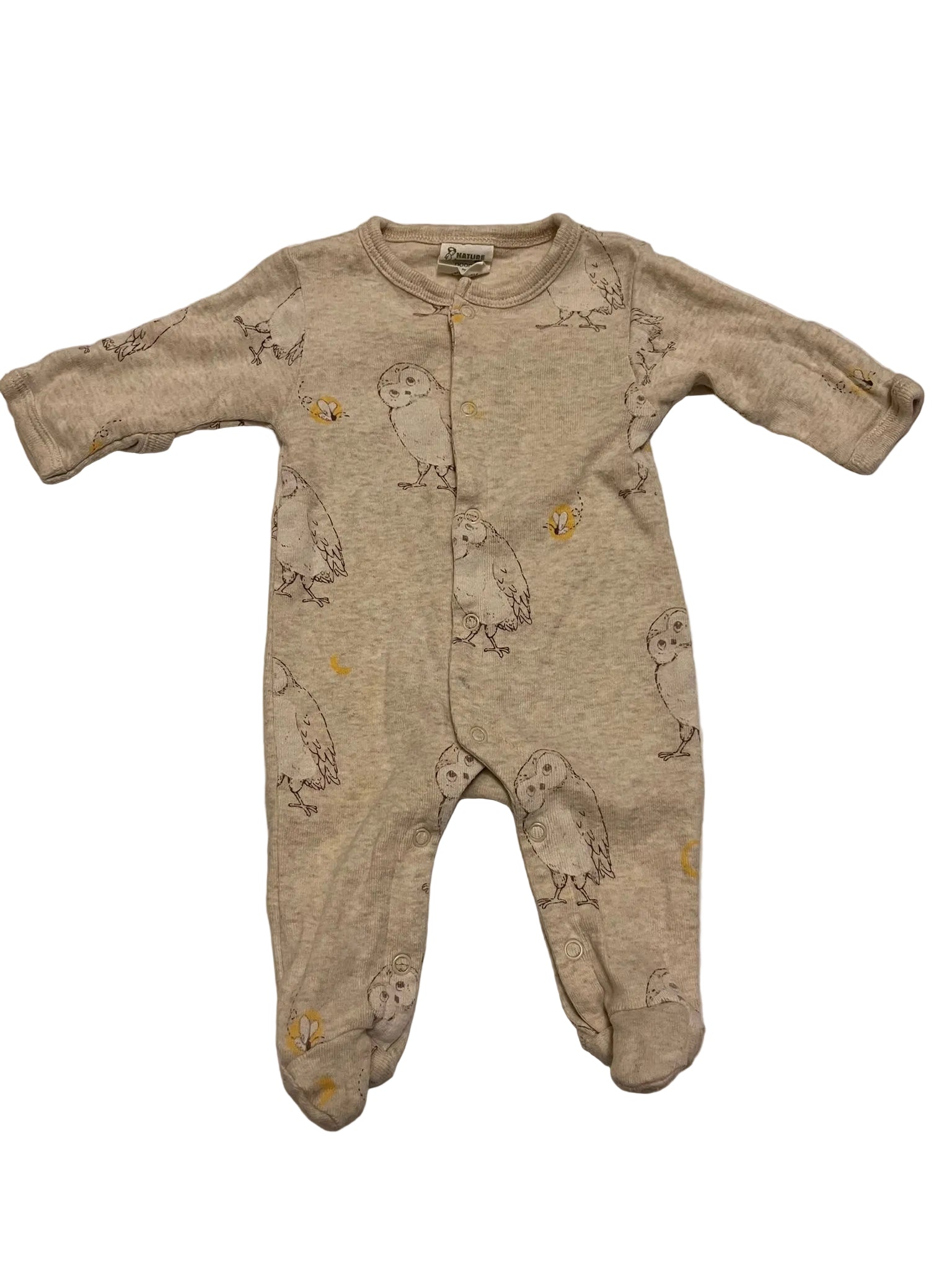 Nature Baby Owl Sleepsuit