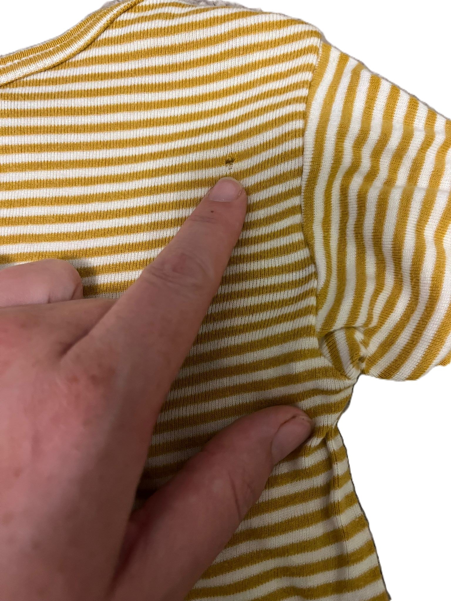 Nature Baby Yellow striped onesie