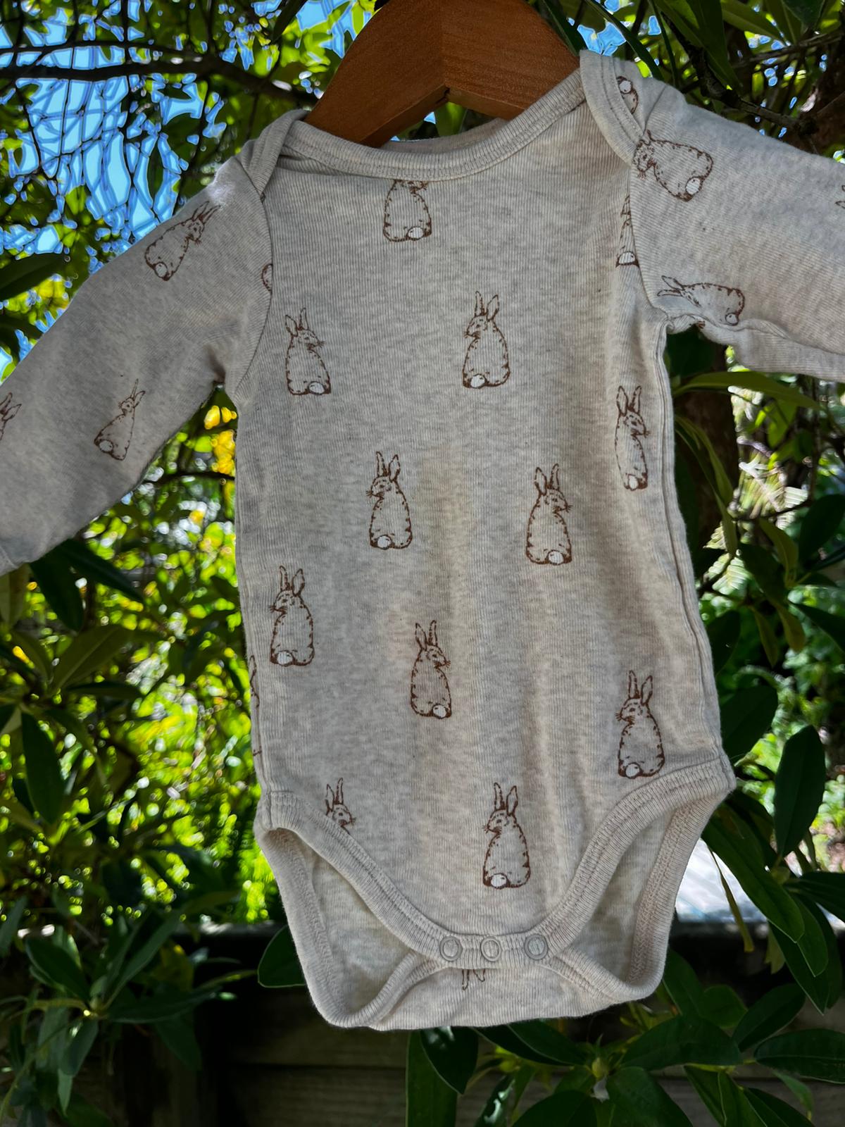 Nature Baby Bunny Onesie (0-3 mon)