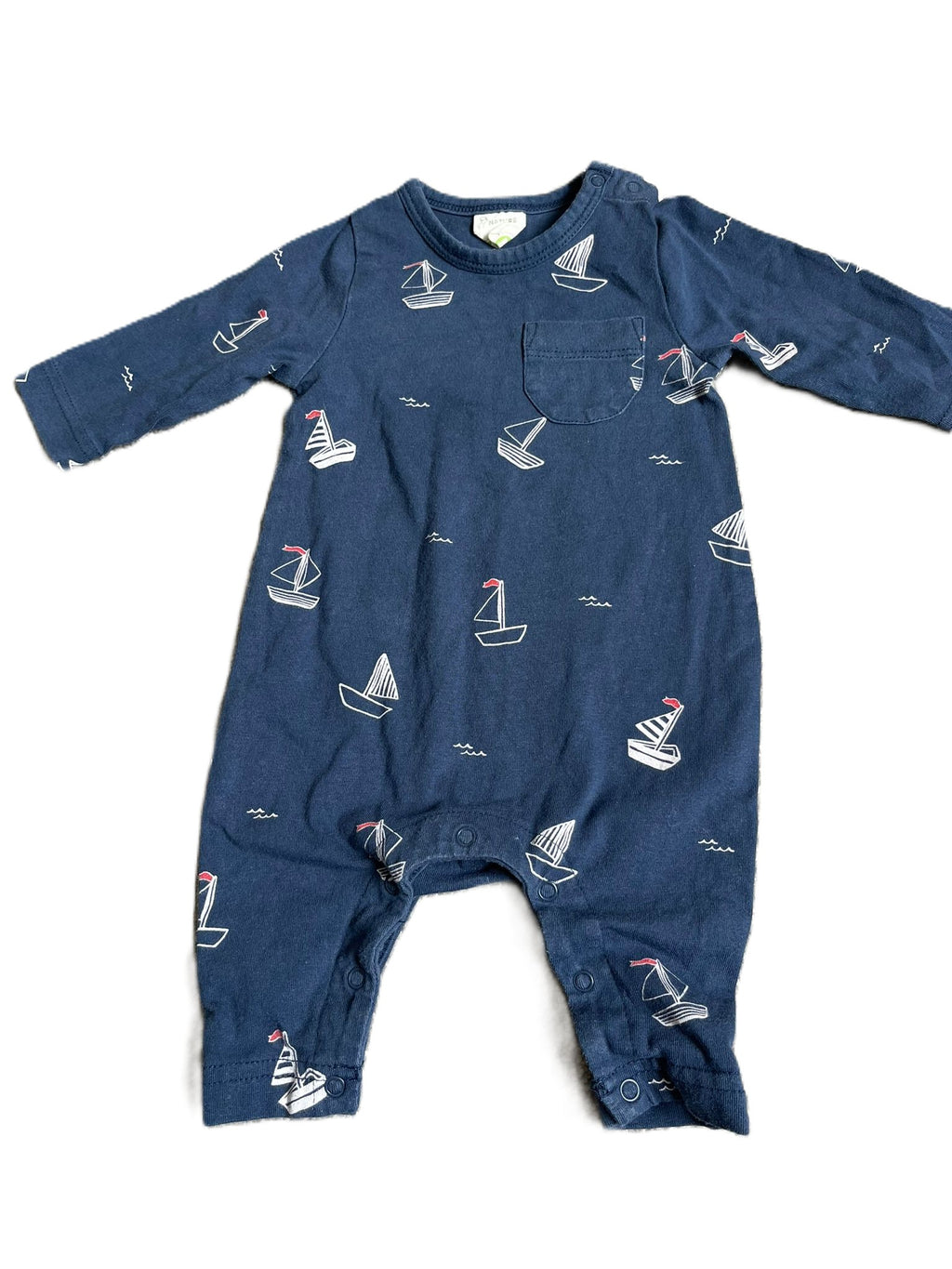 Nature Baby Sailboat Romper (0-3mon)