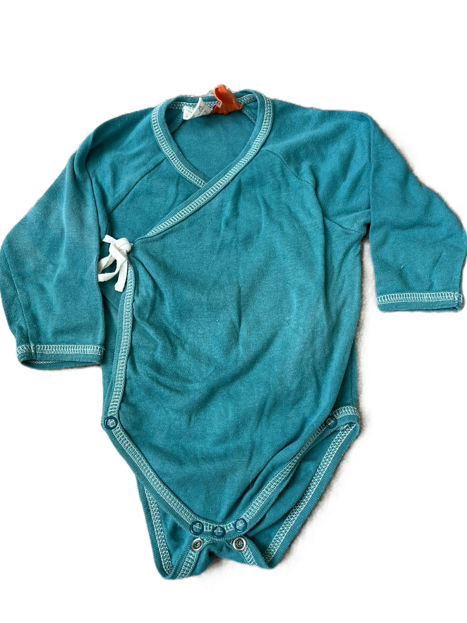 Nature Baby Teal Kimono Onesie (3-6mon)