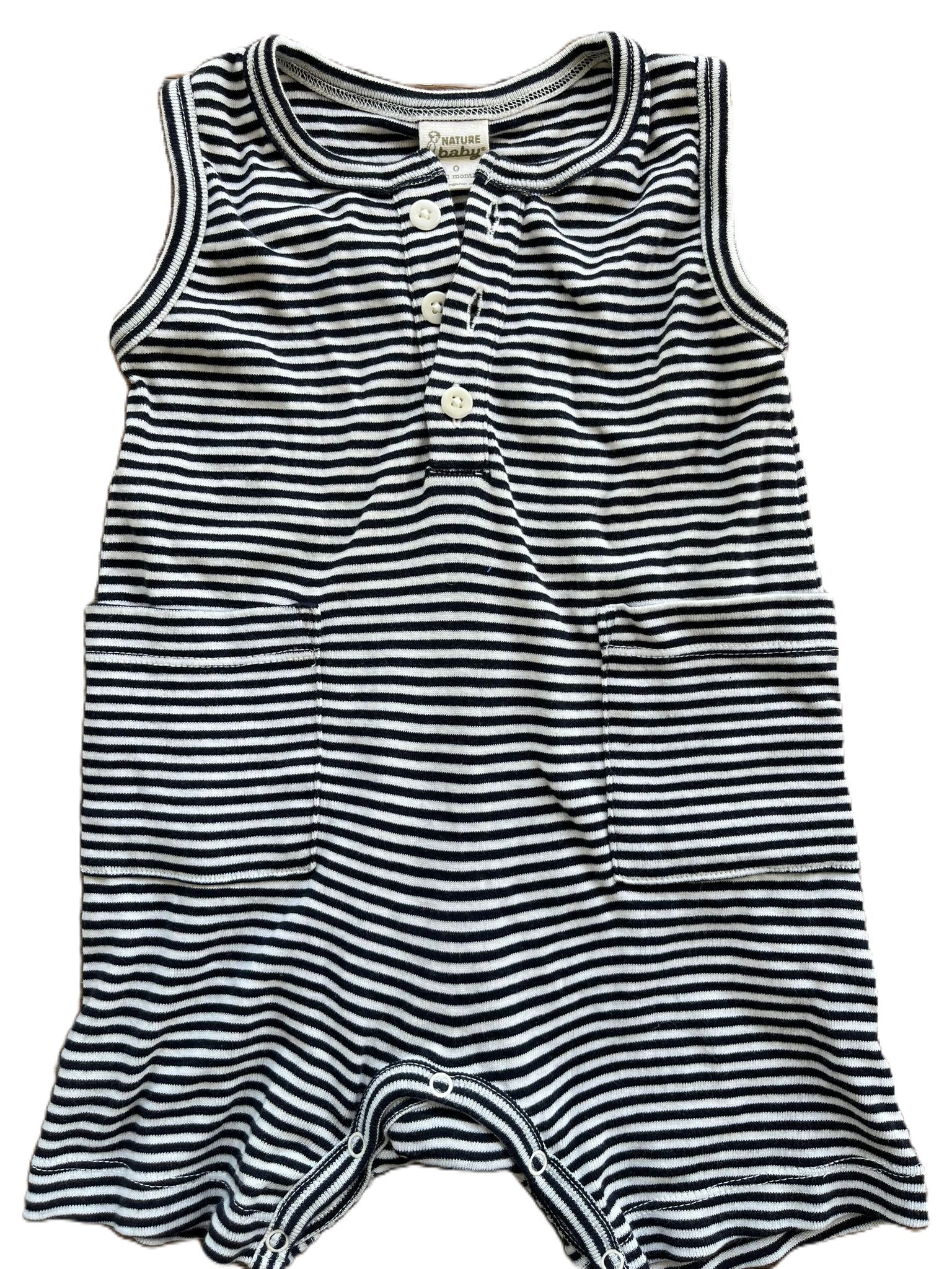 Nature Baby Singlet Striped Romper (6-12 mon)