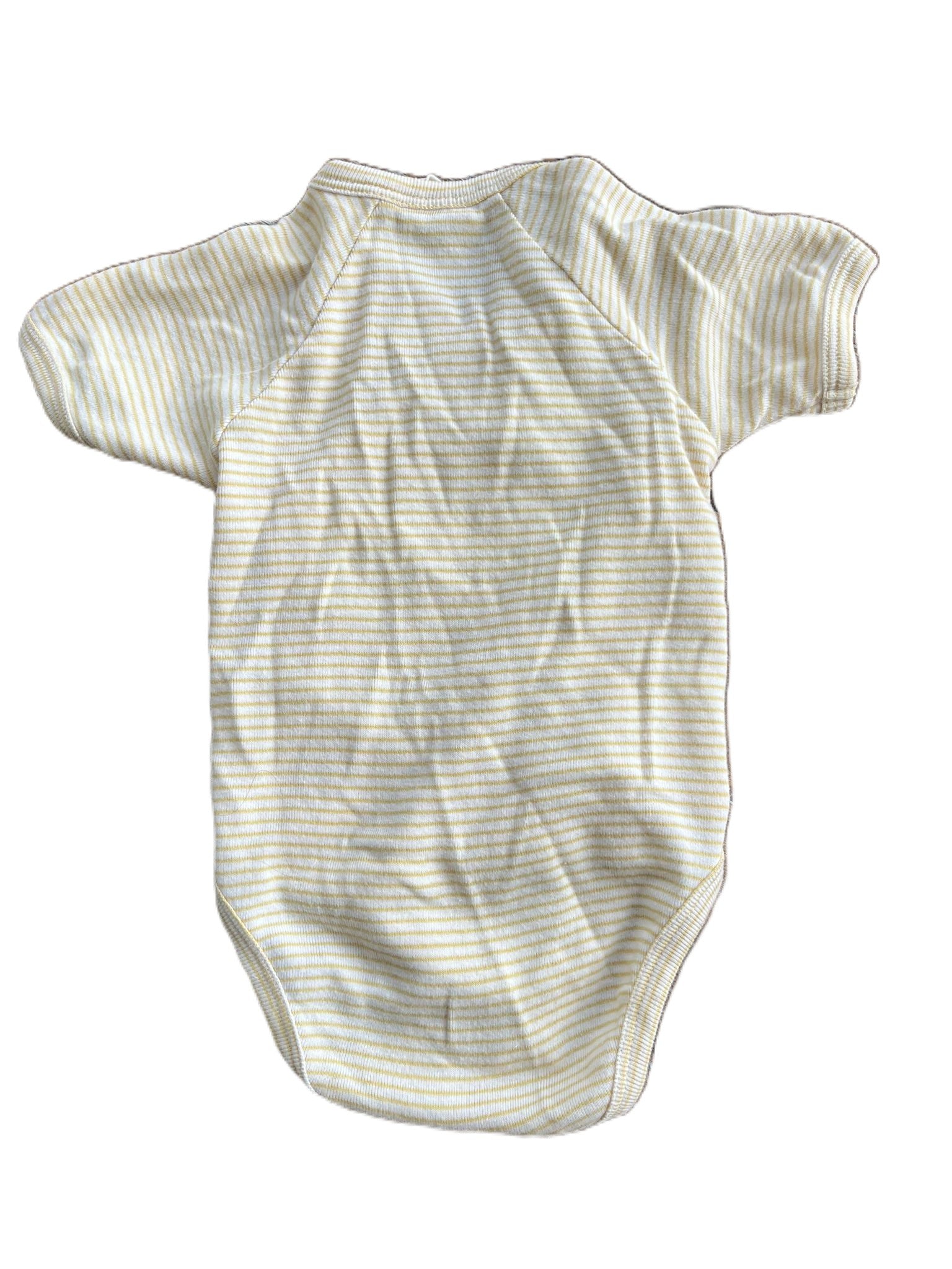 Nature Baby Striped Yellow Kimono Onesie (0-3mon)