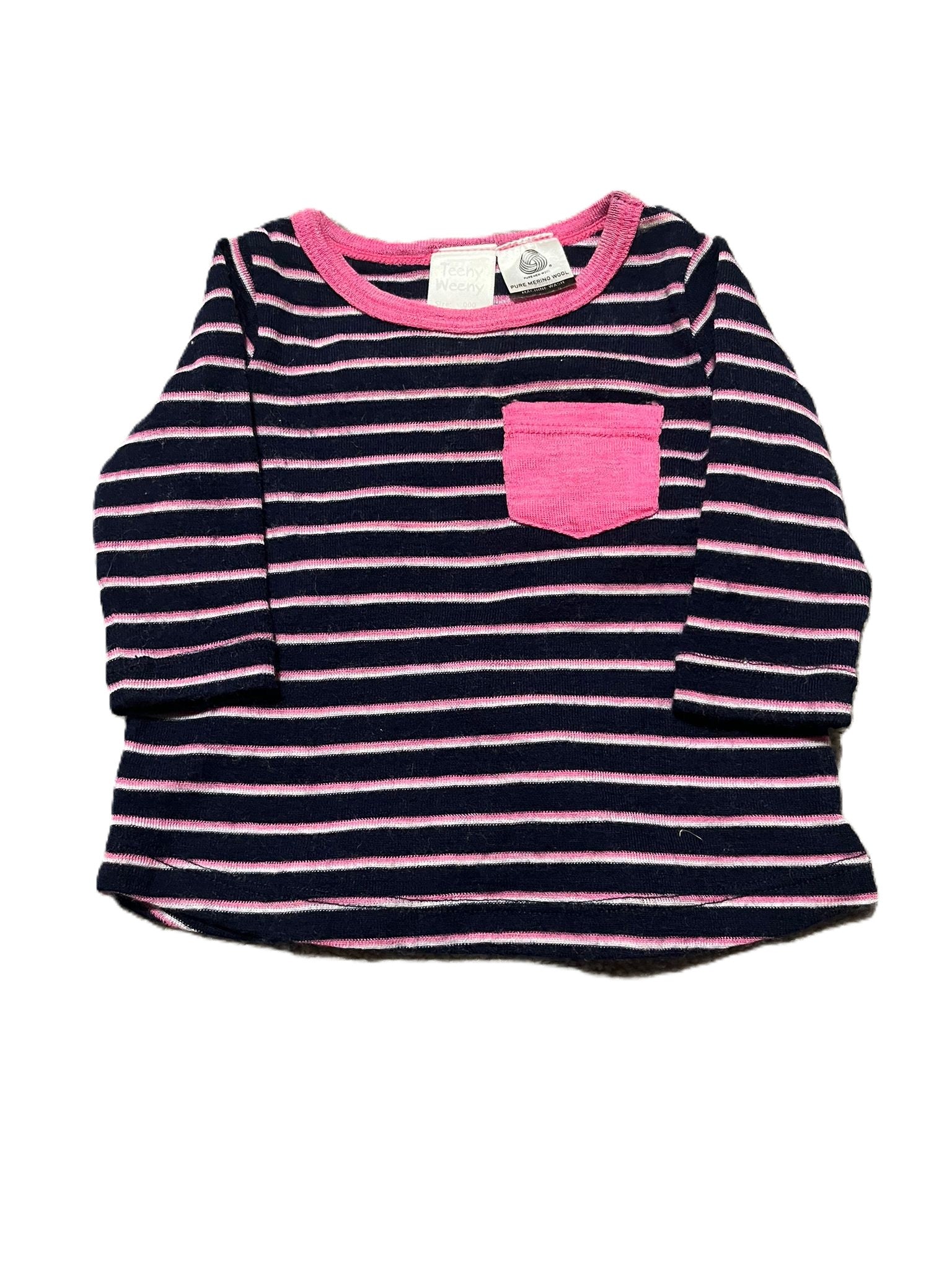 Teeny Weeny Merino striped shirt (0-3mon)