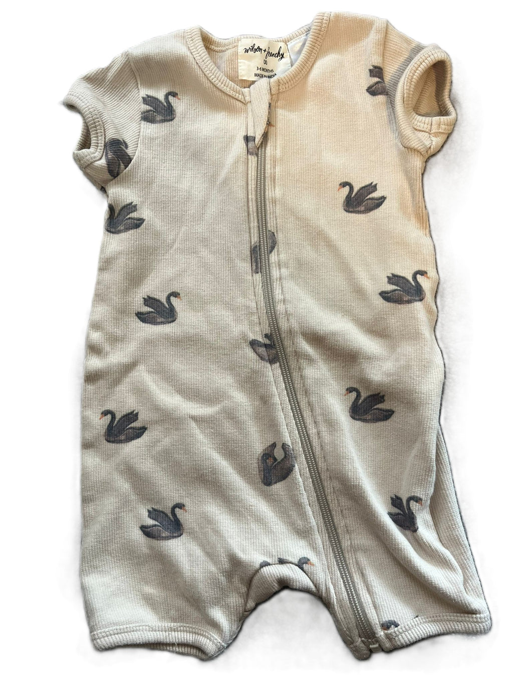 Wilson+Frenchy Swan Romper (3-6mon)