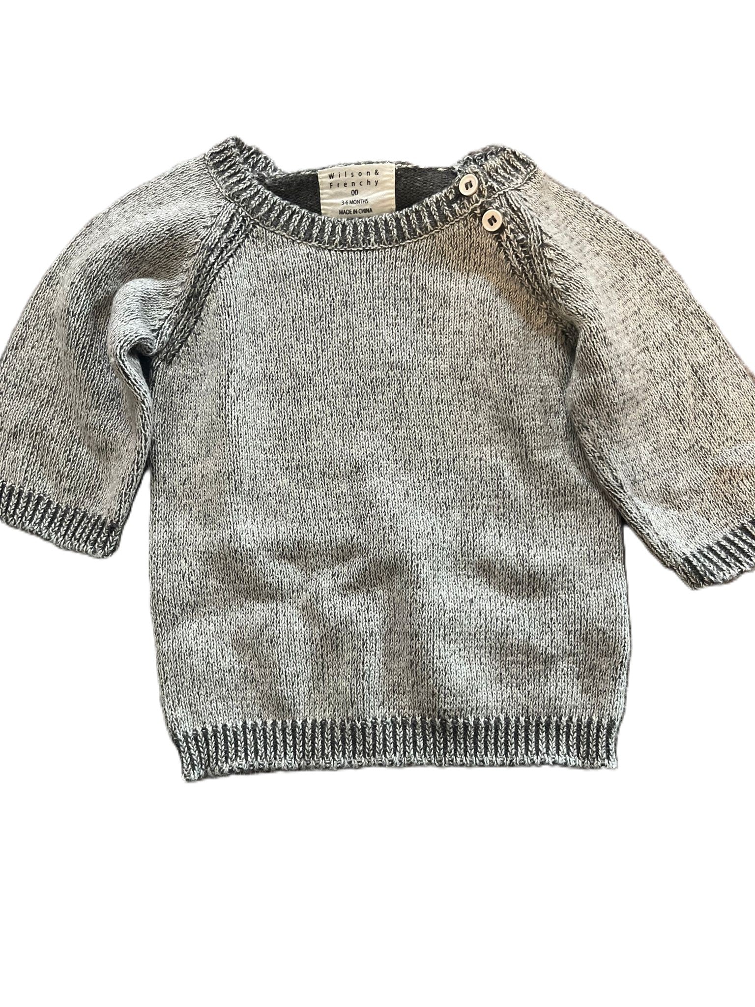 Wilson+Frenchy Grey Knit Jumper (3-6mon)