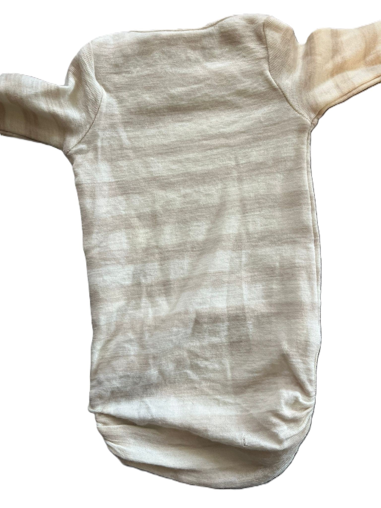 Milly & Milo Beige Striped Merino Onesie (0-3mon)