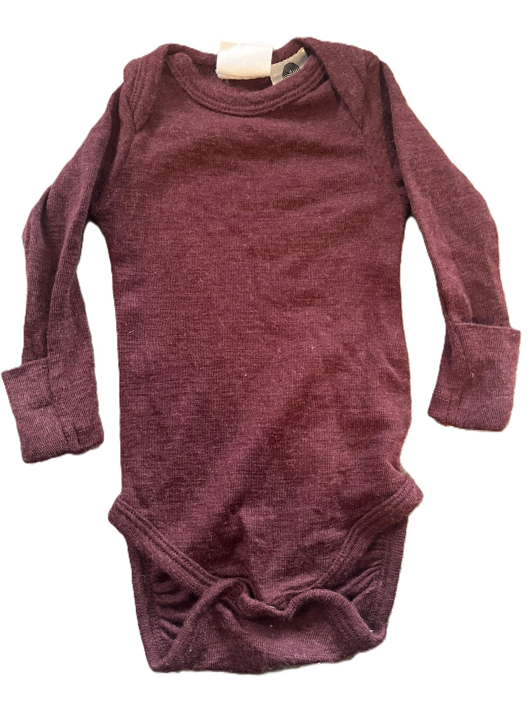 Milly & Milo Maroon Merino Onesie (0-3mon)