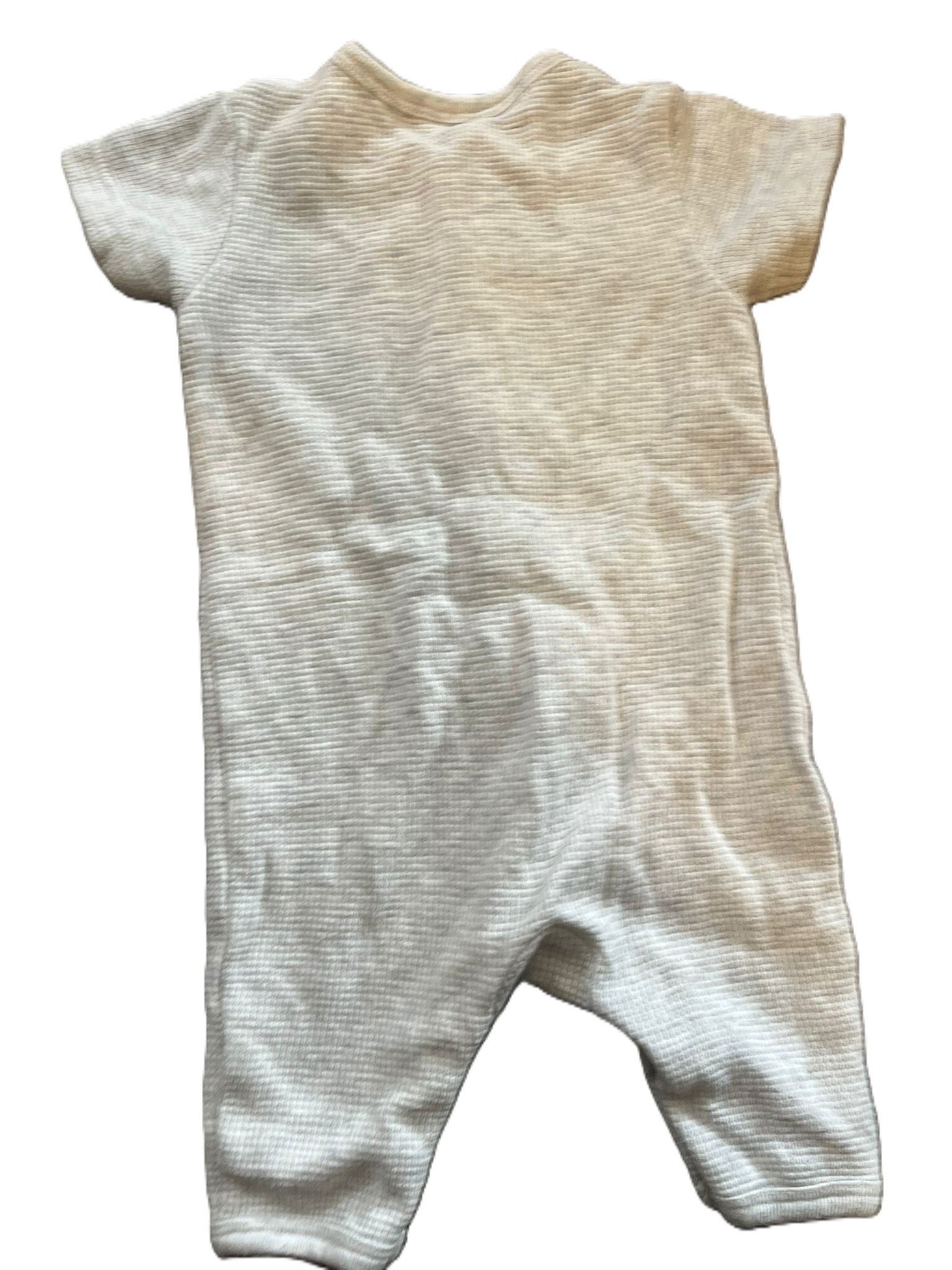 Nature Baby Grey Waffle Romper (0-3mon)
