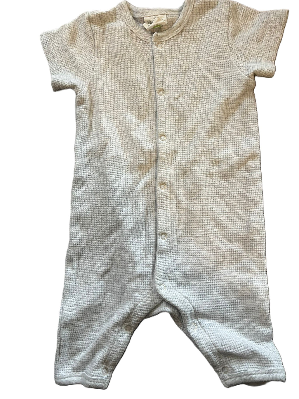 Nature Baby Grey Waffle Romper (0-3mon)