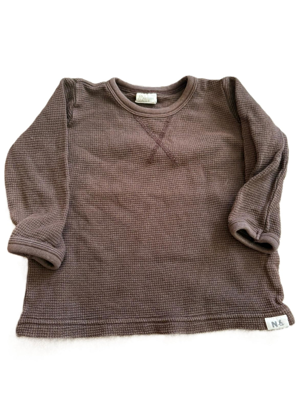 Nature Baby Brown Waffle Shirt (6-12mon)