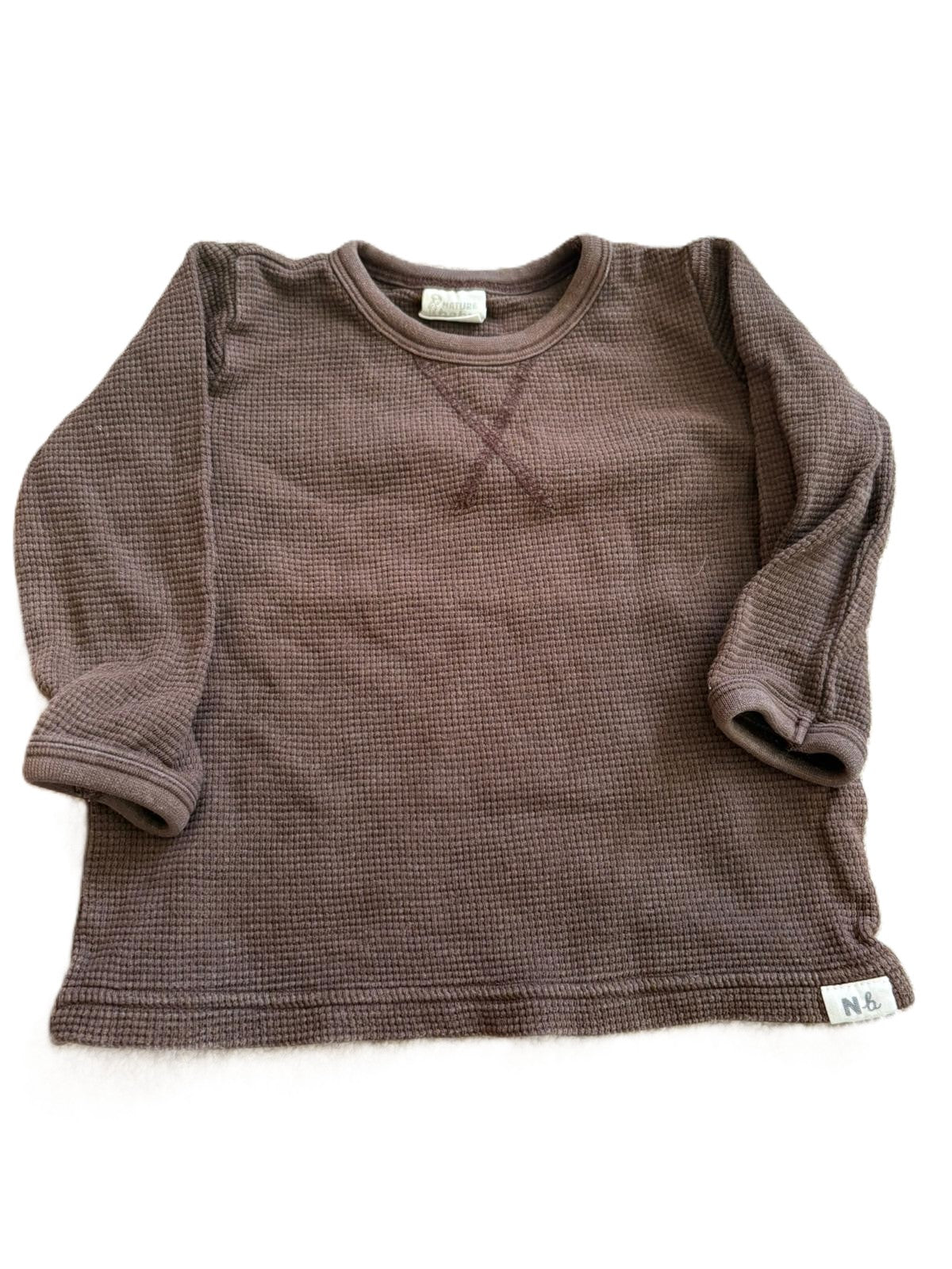 Nature Baby Brown Waffle Shirt (6-12mon)