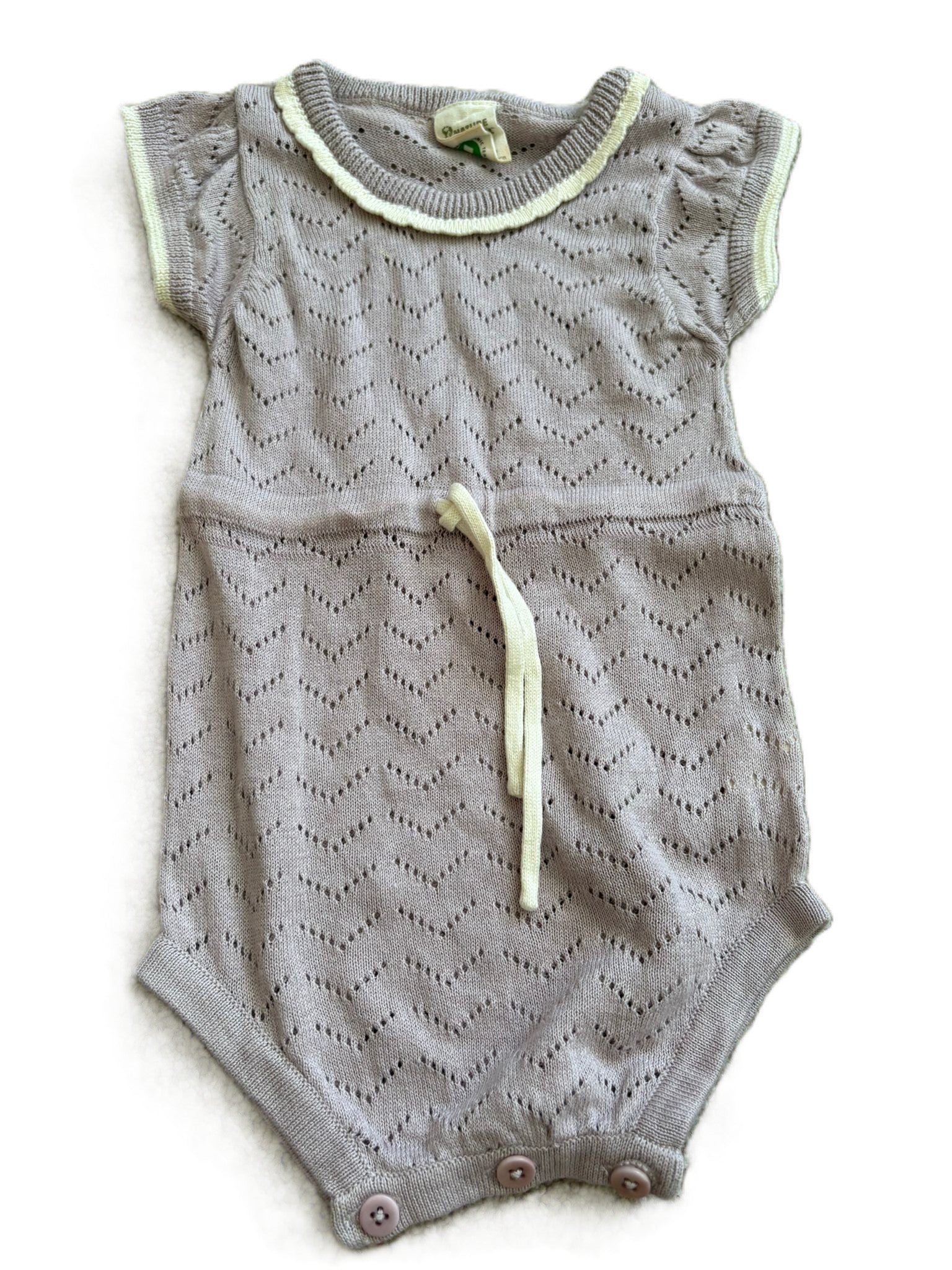 Nature Baby Purple Knitted Romper (3-6mon)