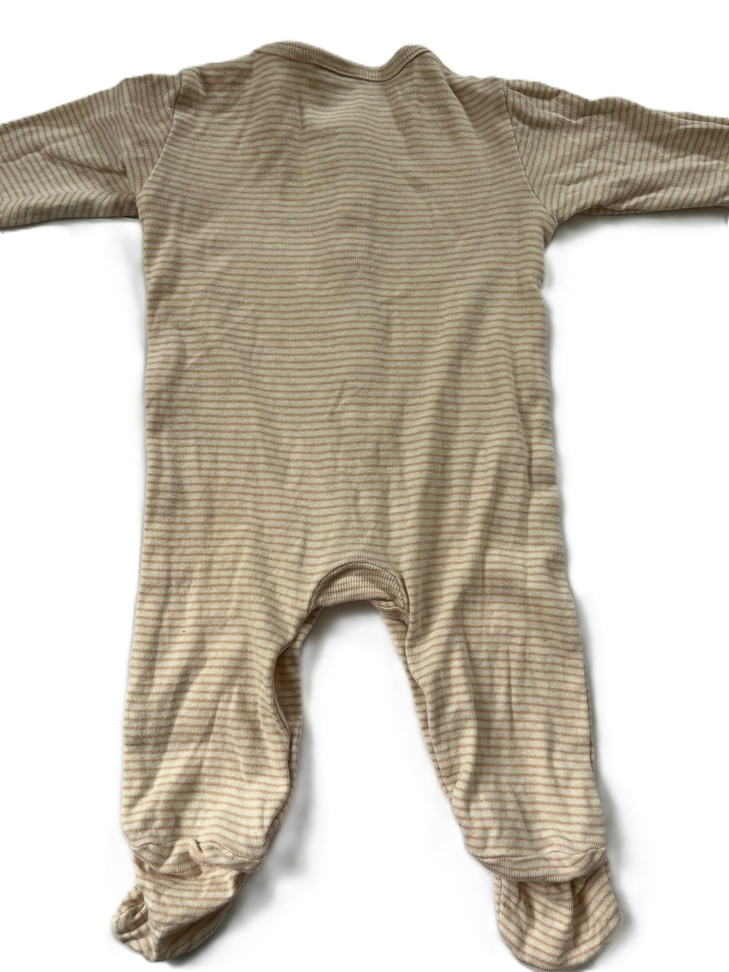 Nature Baby Pink striped Sleepsuit (0-3mon)