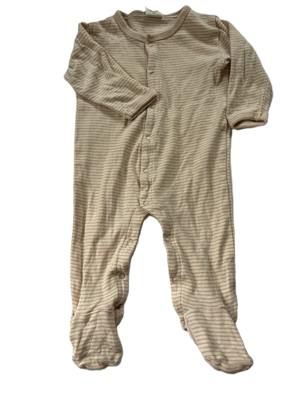 Nature Baby Pink striped Sleepsuit (0-3mon)