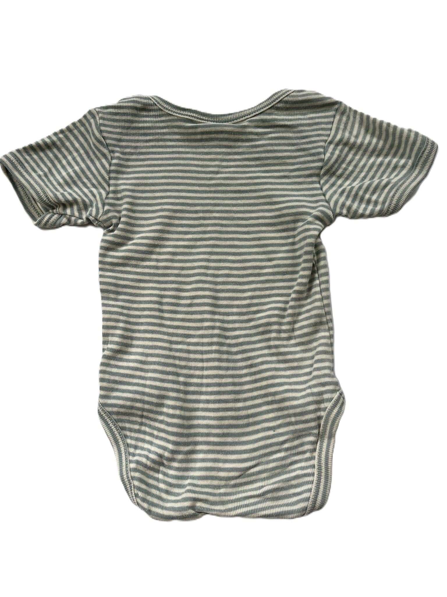 Nature Baby Blue striped Onesie (0-3mon)