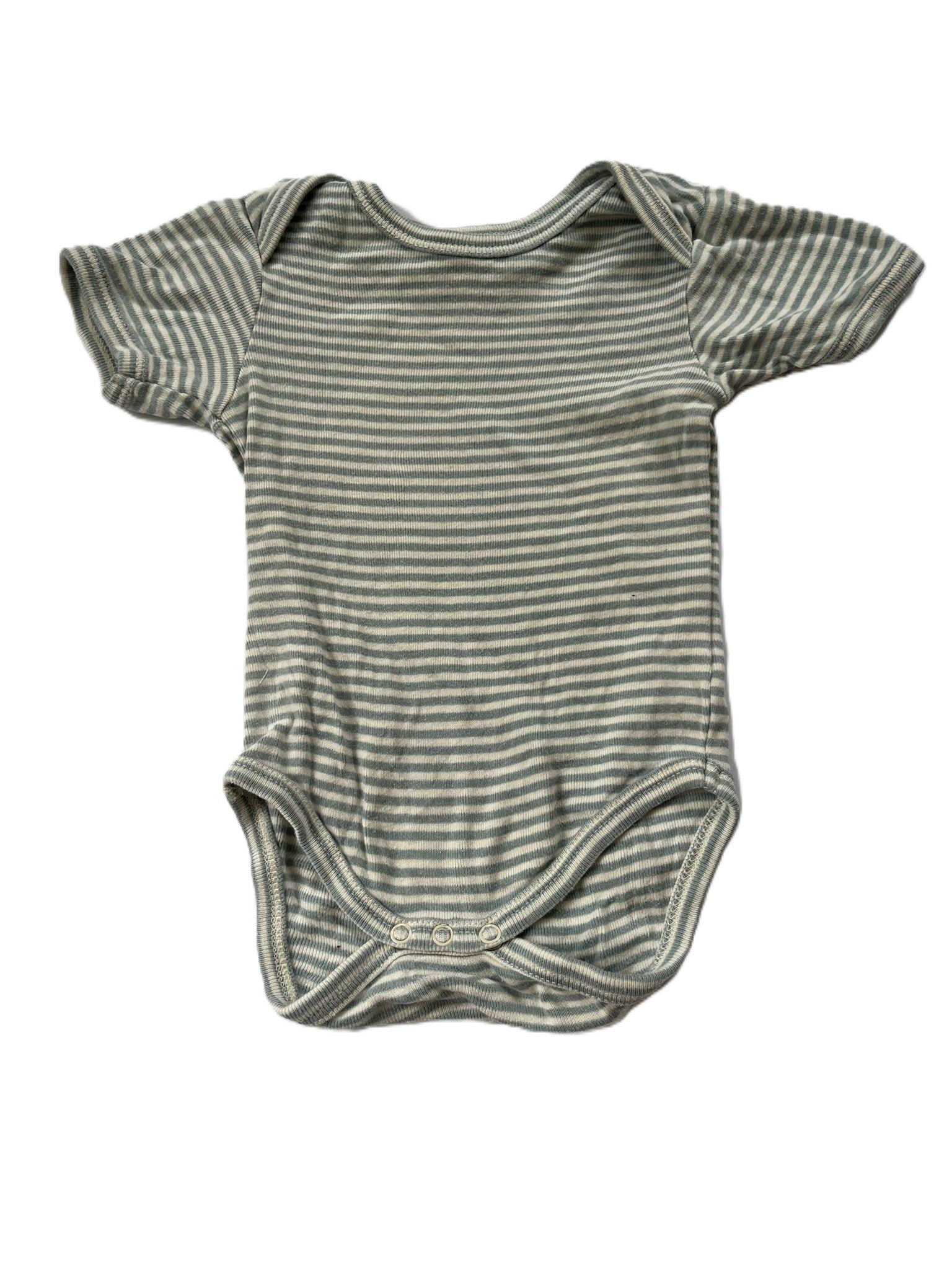 Nature Baby Blue striped Onesie (0-3mon)
