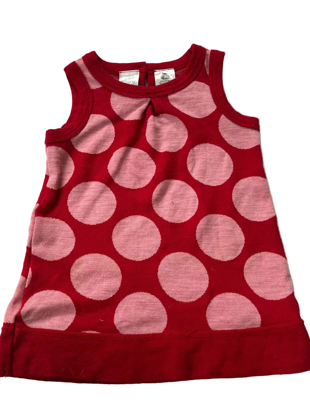 Teeny Weeny Polka Dot Merino Dress (6-9mon)