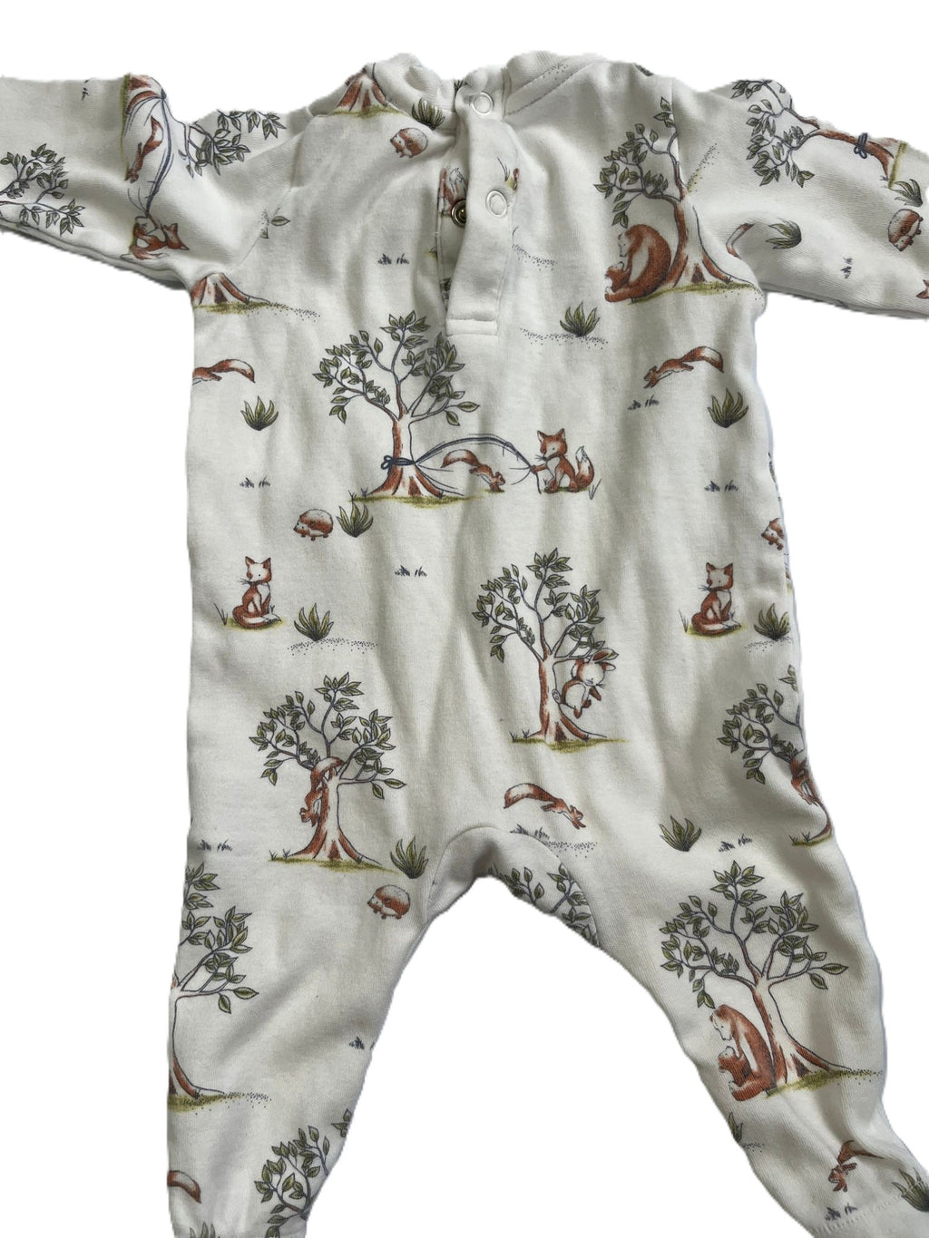Little Bundle Fox onesie (NB)