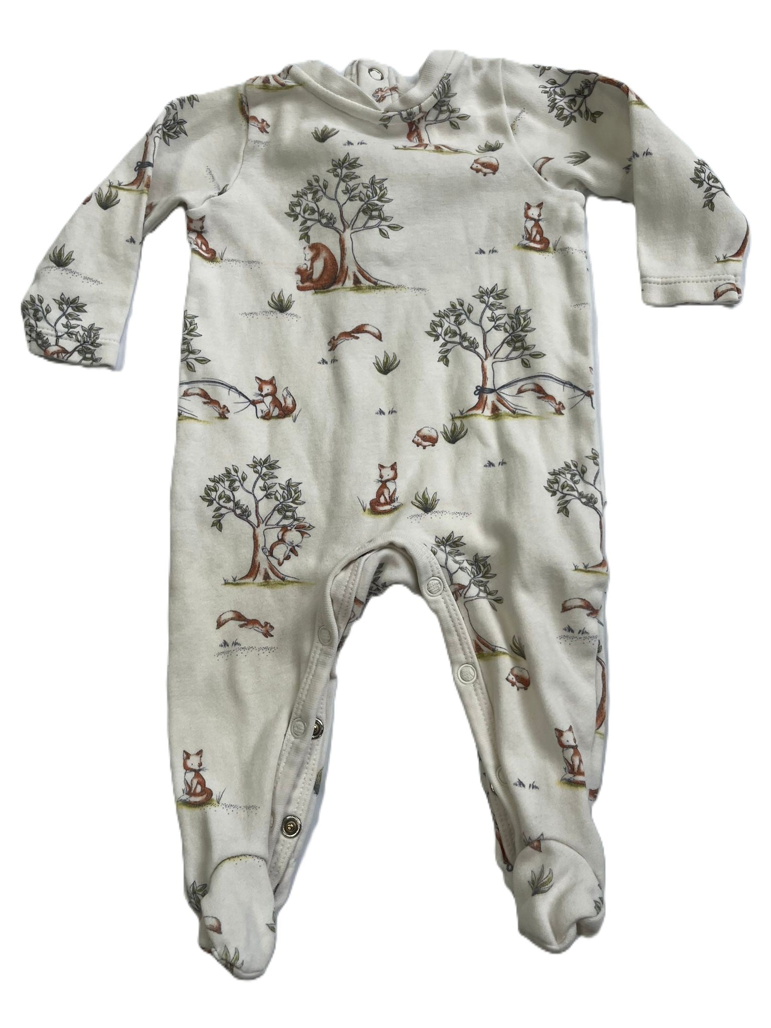 Little Bundle Fox onesie (NB)