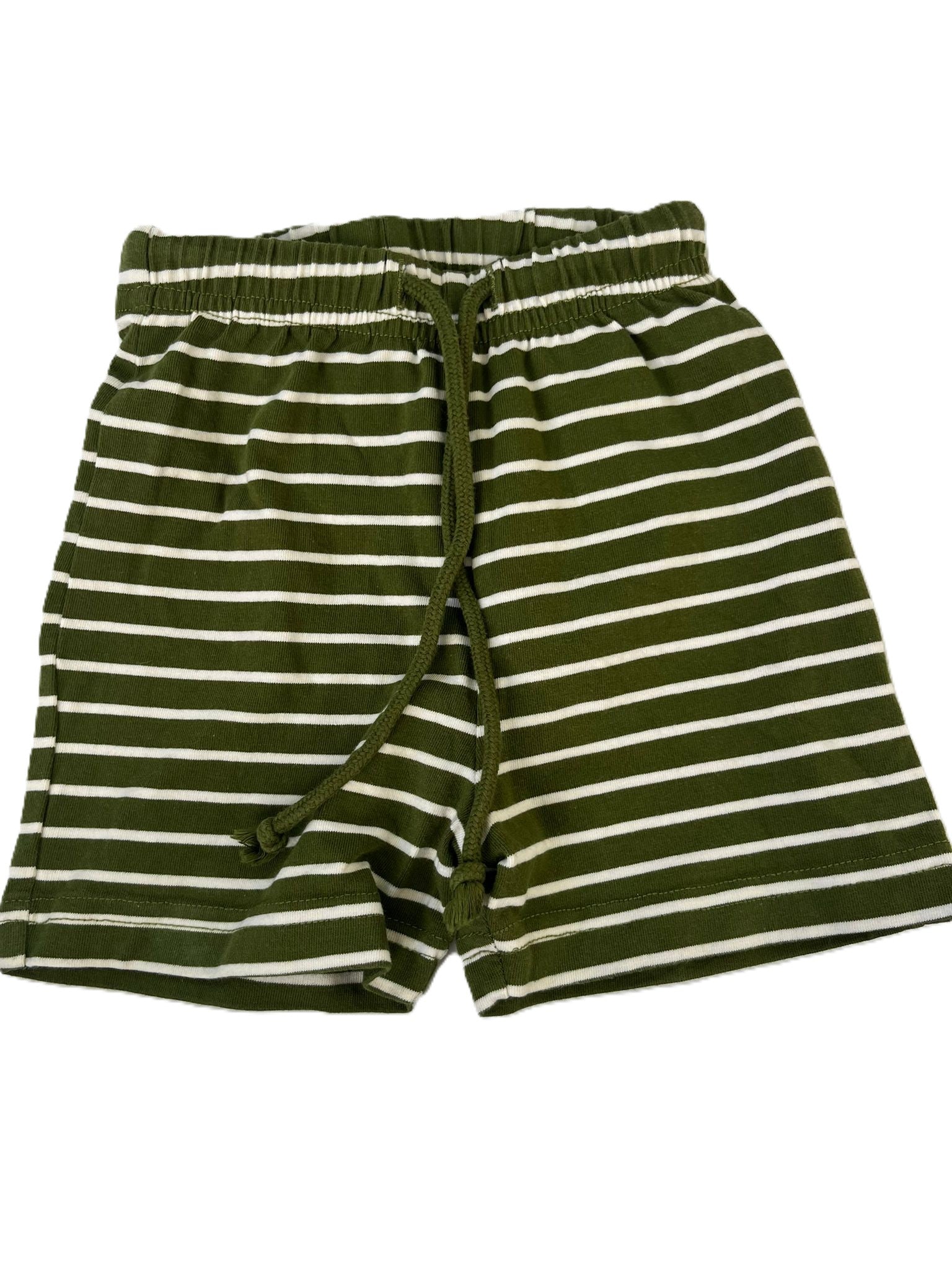 Nature Baby Green striped shorts (6-12mon)