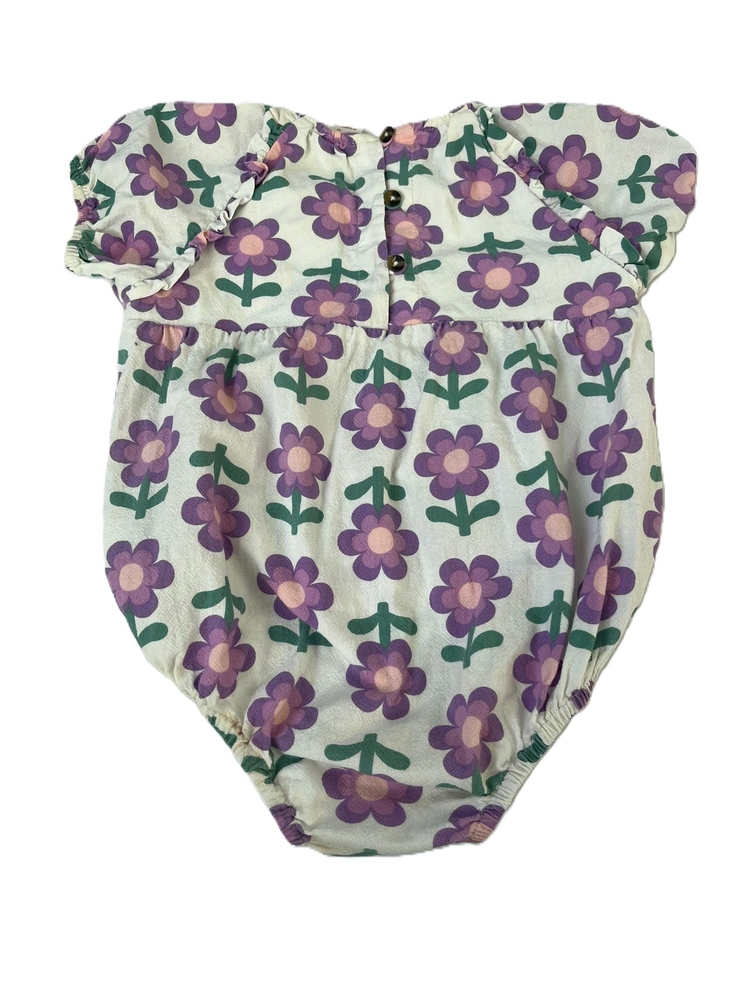 Seed Purple Floral Onesie Bloomers (6-12mon)