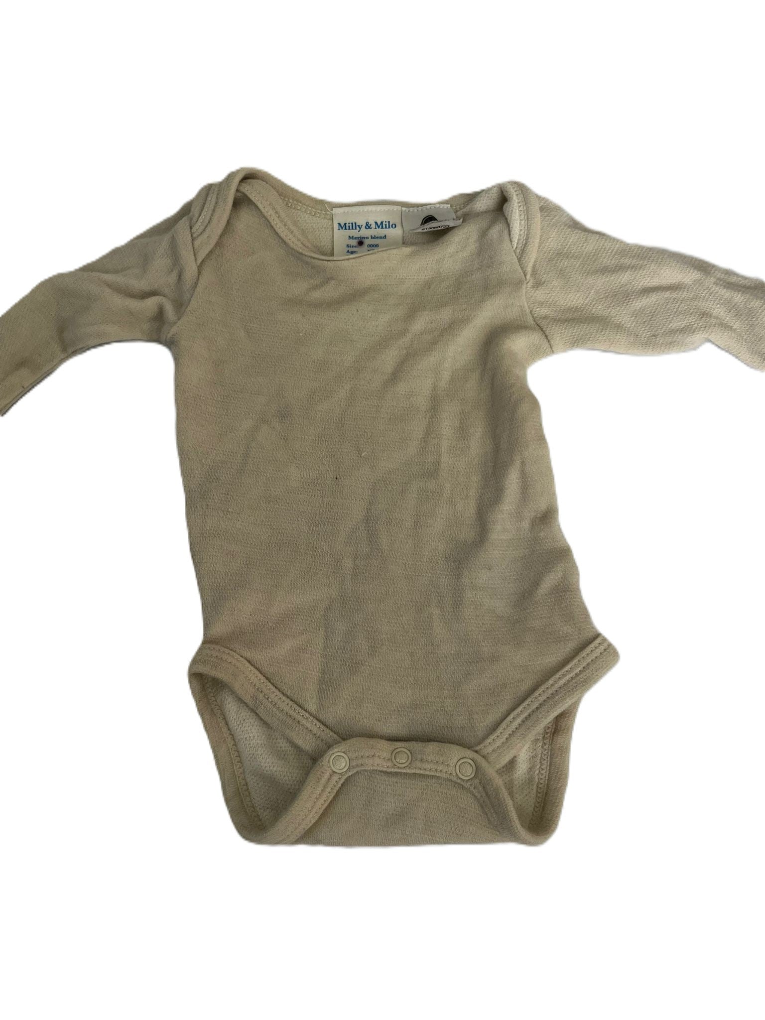 Milly&Milo Merino Long Sleeve Onesie (NB)