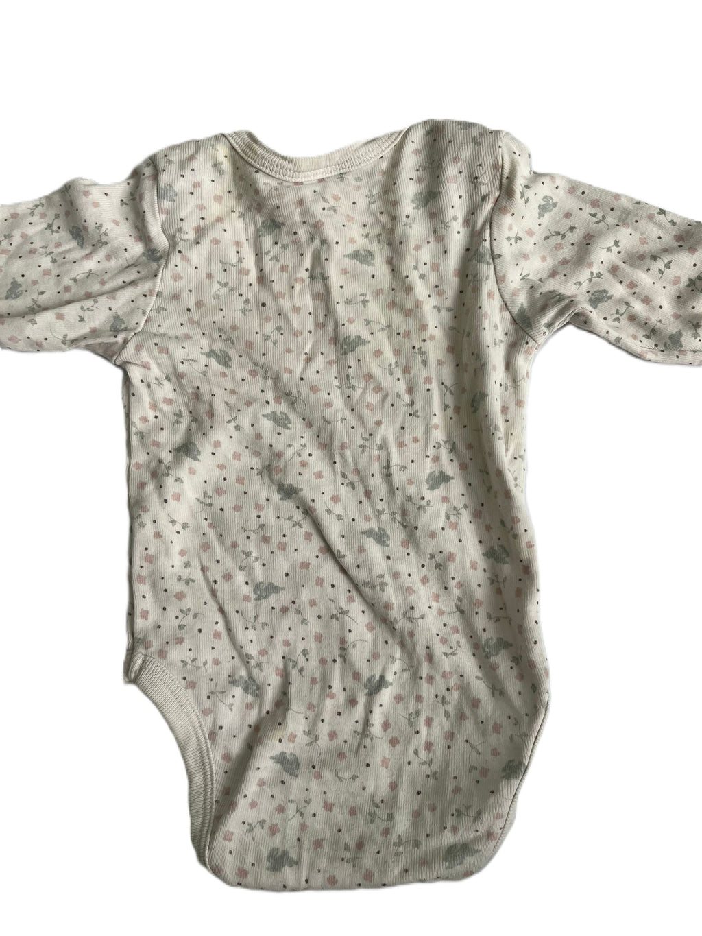 Nature Baby Bunny/Floral Onesie (0-3mon)