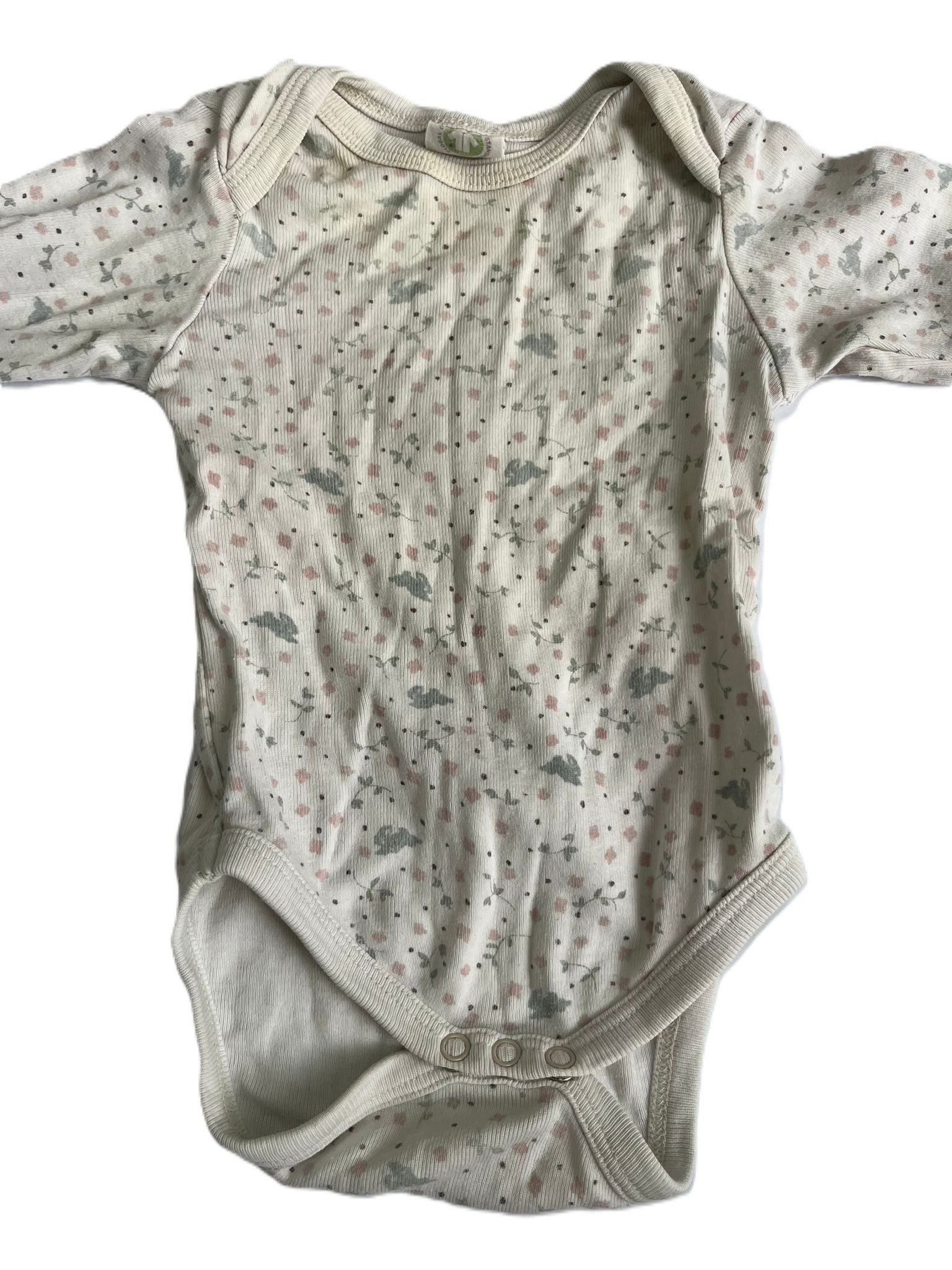 Nature Baby Bunny/Floral Onesie (0-3mon)
