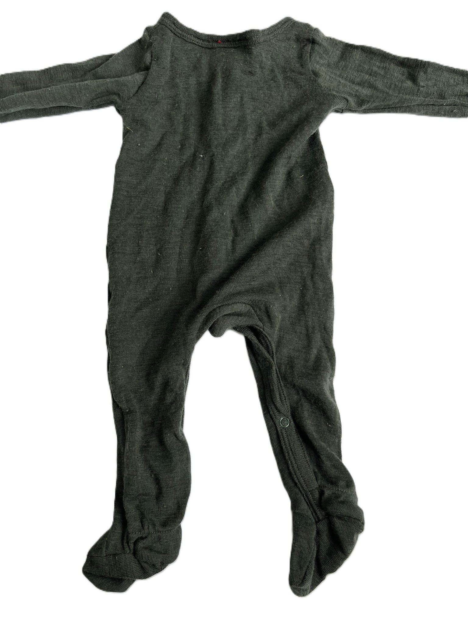 Milly&Milo Merino Forest Green Onesie (Prem)