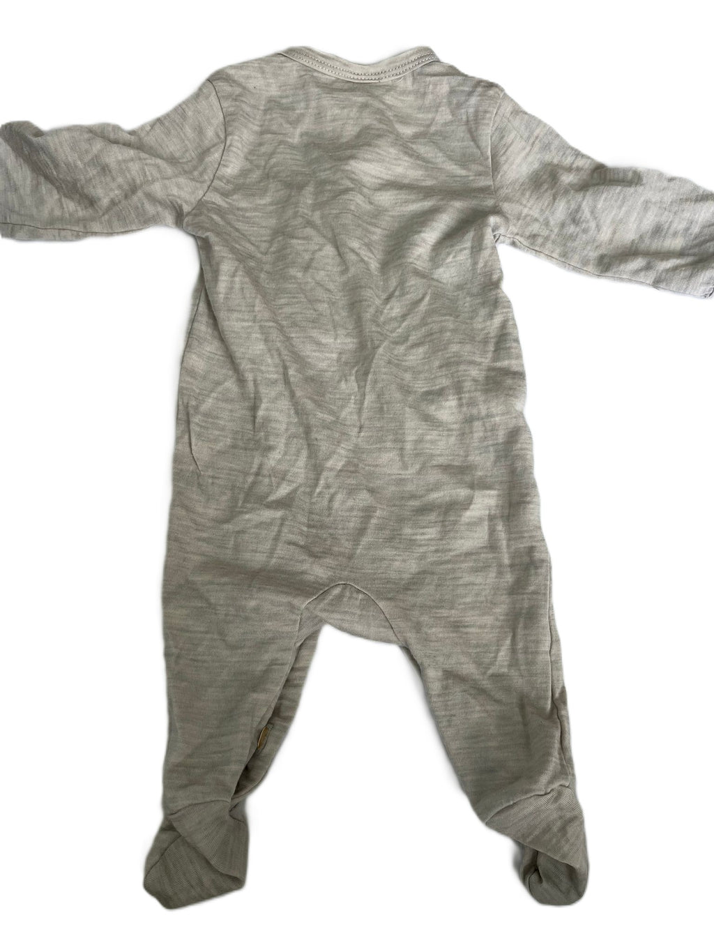 Nature Baby Merino light grey sleepsuit (0-3mon)