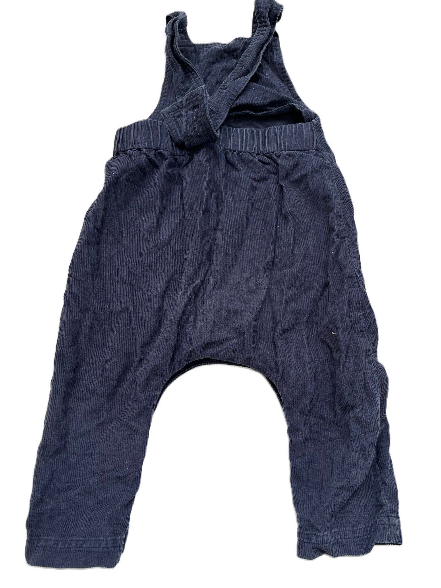 Nature Baby Navy Corduroy Overalls (1yr)