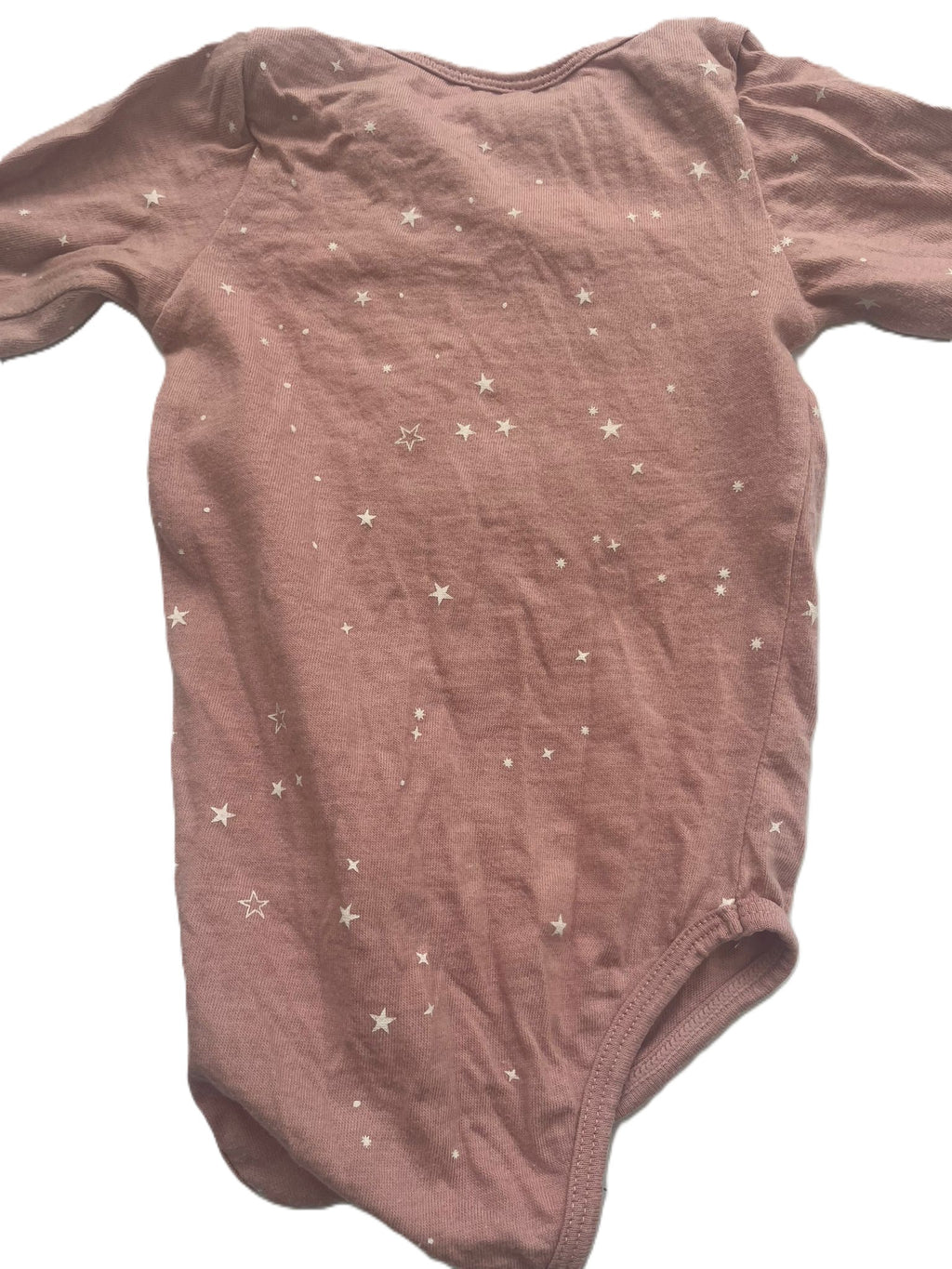 Woolbabe Cotton/Merino Star Onesie (1yr)