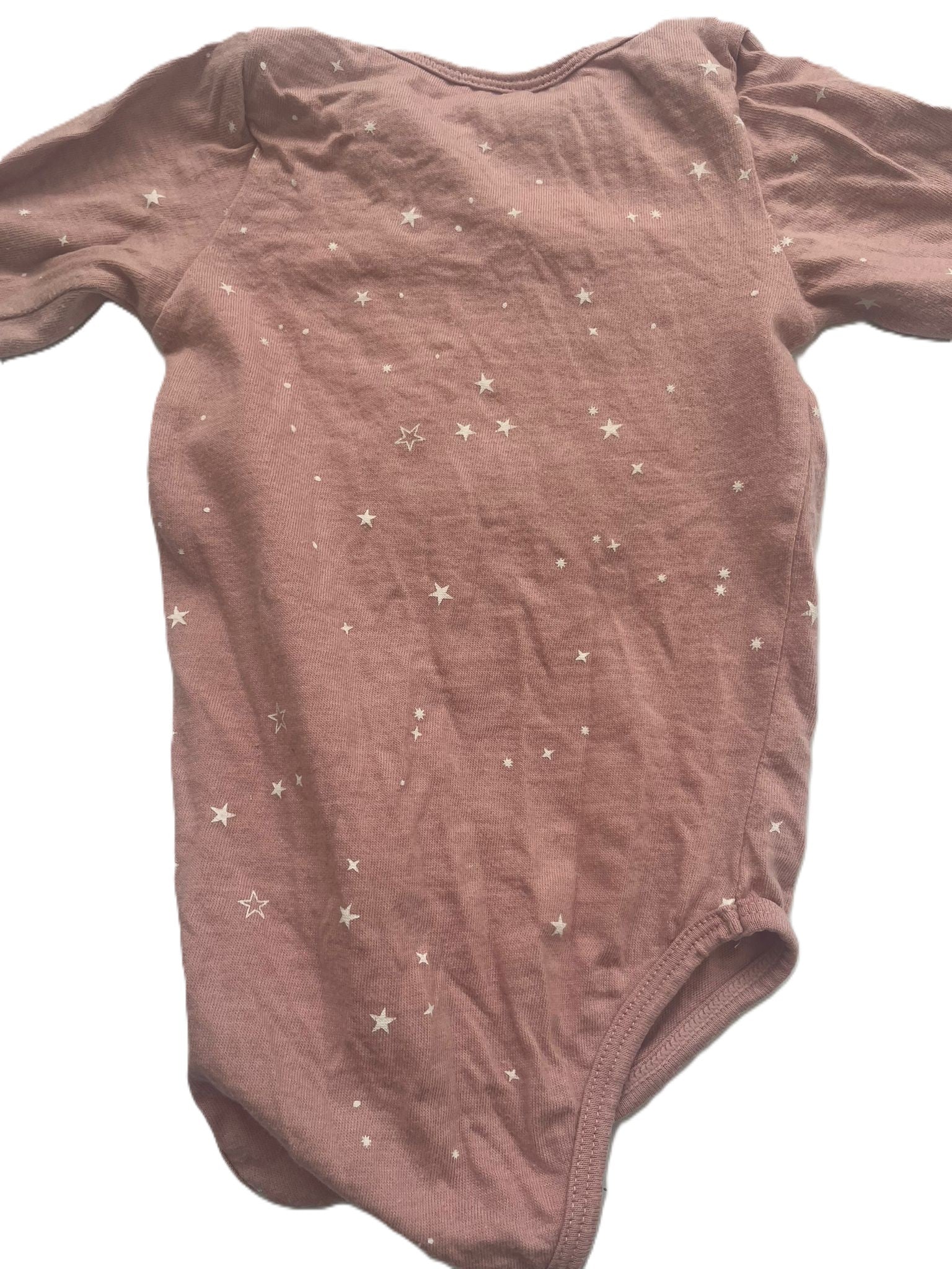 Woolbabe Cotton/Merino Star Onesie (1yr)