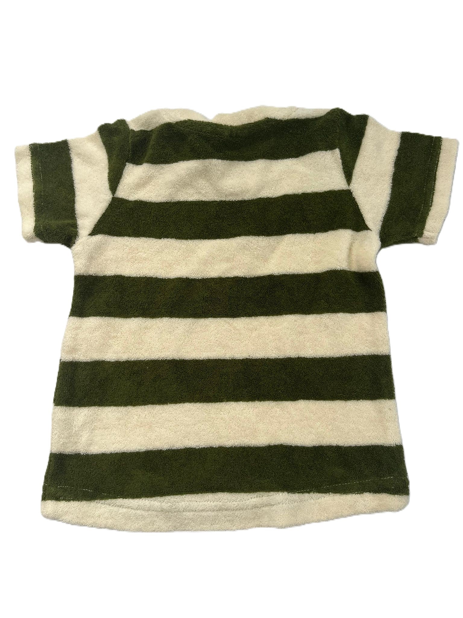 Nature Baby Green Strip Terry Cloth T-shirt (6-12 mon)