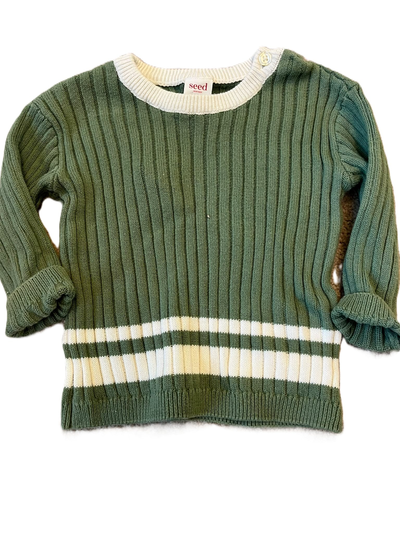 Seed Green Knit Jumper (6-12mon)
