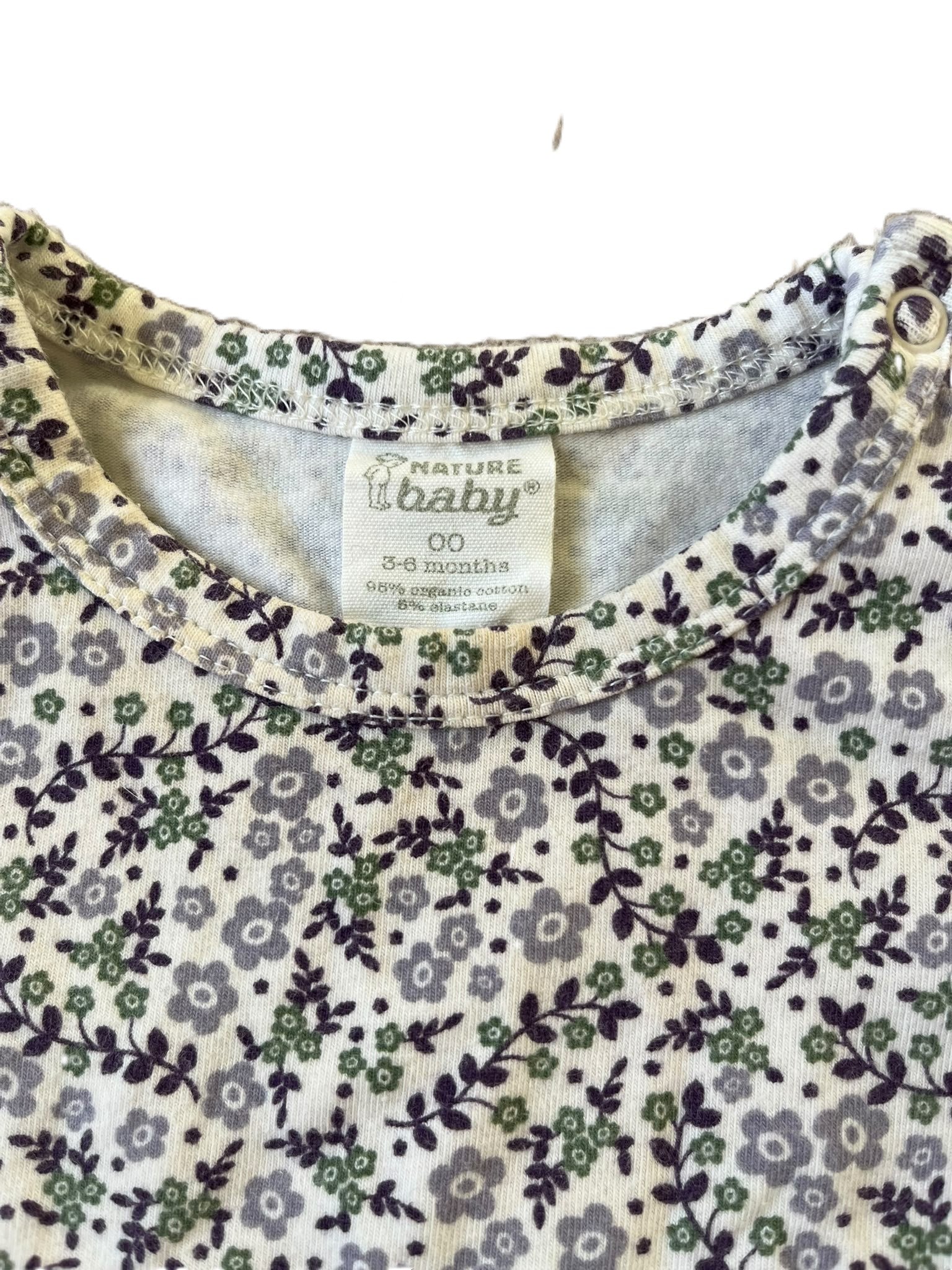 Nature Baby Purple Floral Onesie (3-6mon)