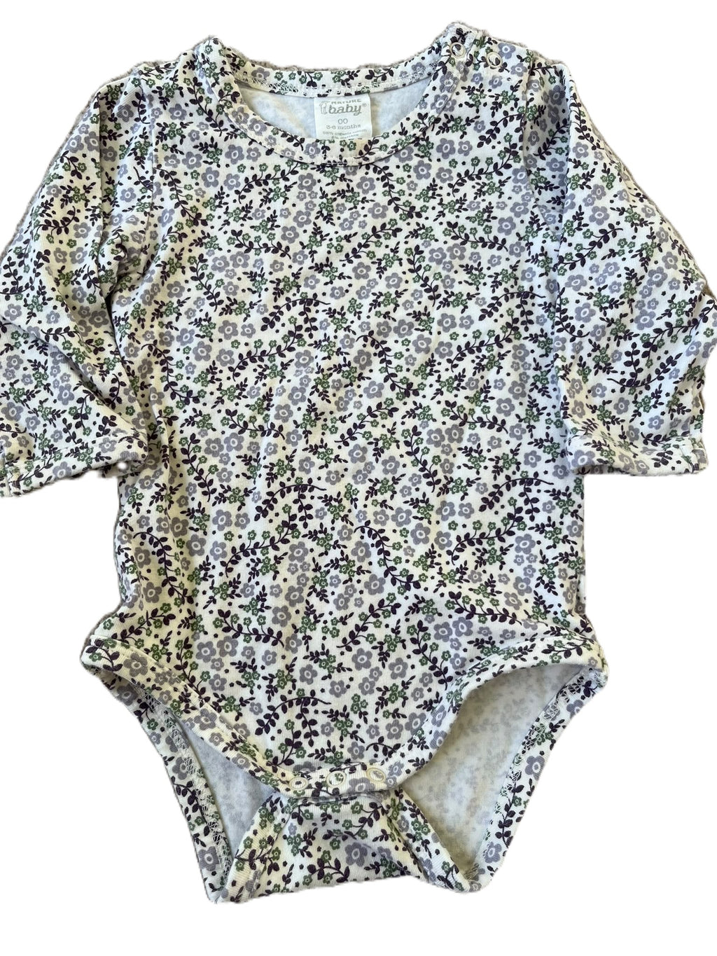 Nature Baby Purple Floral Onesie (3-6mon)