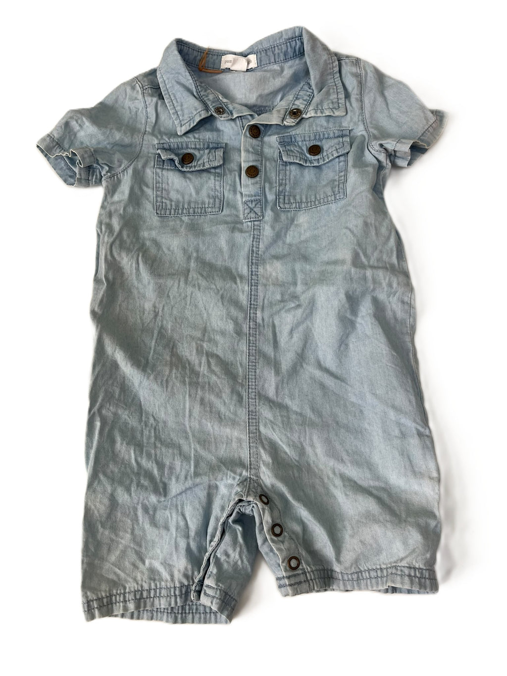 Pumpkin Patch Denim Romper (1yr)