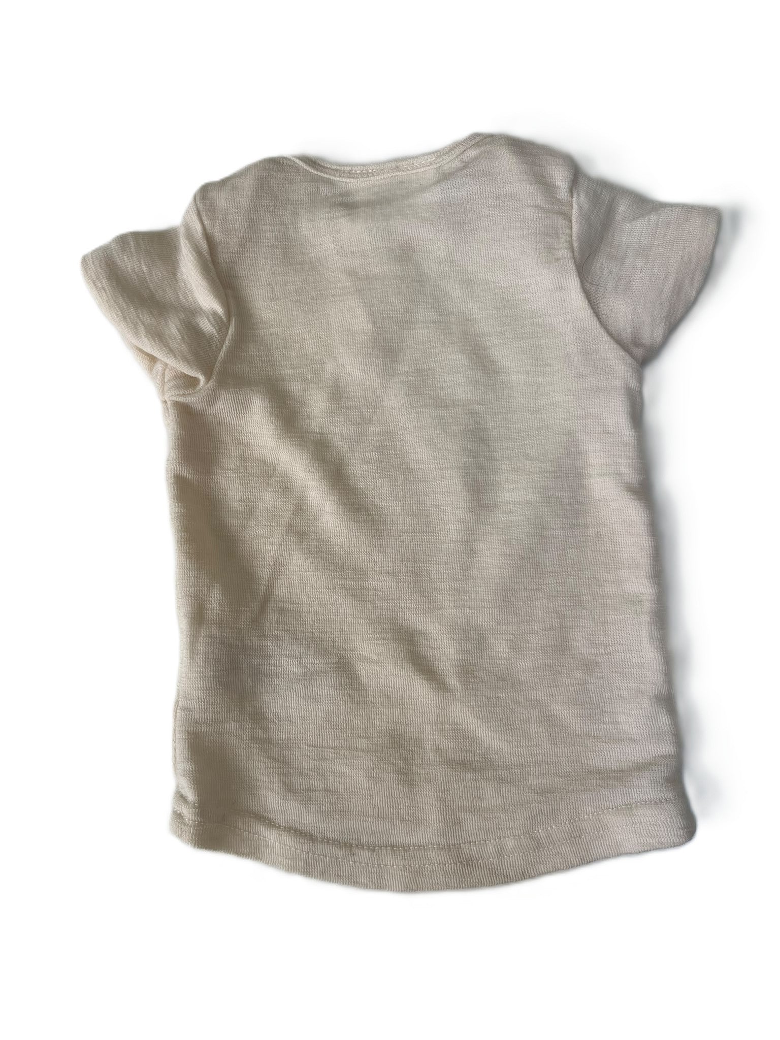 Milly & Milo Off-White Merino T-shirt (0-3m)
