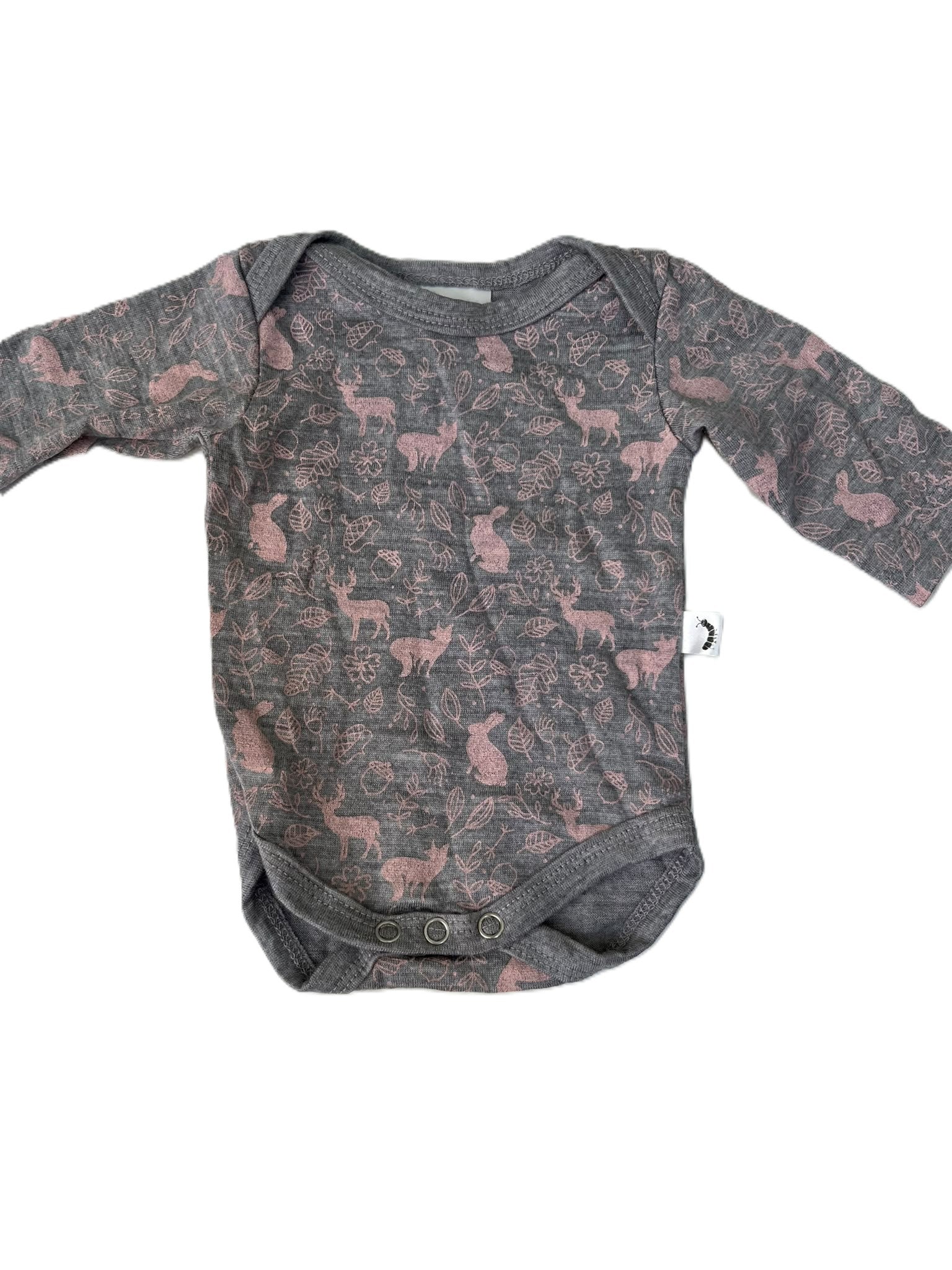 Baby Caterpillar Merino Forest Animal Onesie (NB)