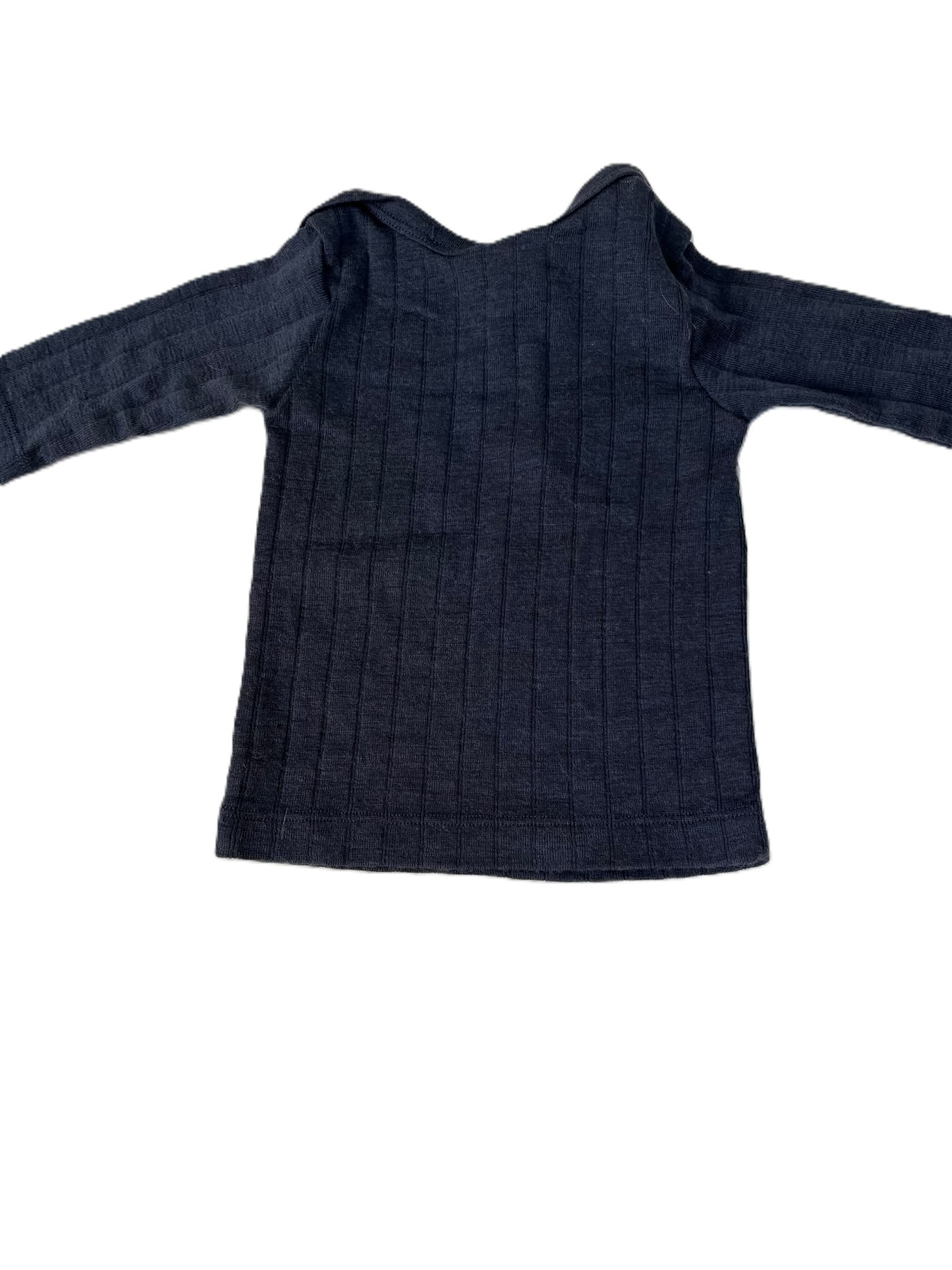 BabyBaby Merino Navy Long Sleeve Shirt (0-3m)