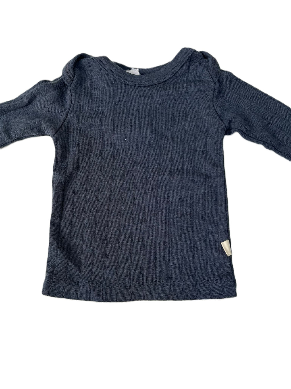 BabyBaby Merino Navy Long Sleeve Shirt (0-3m)