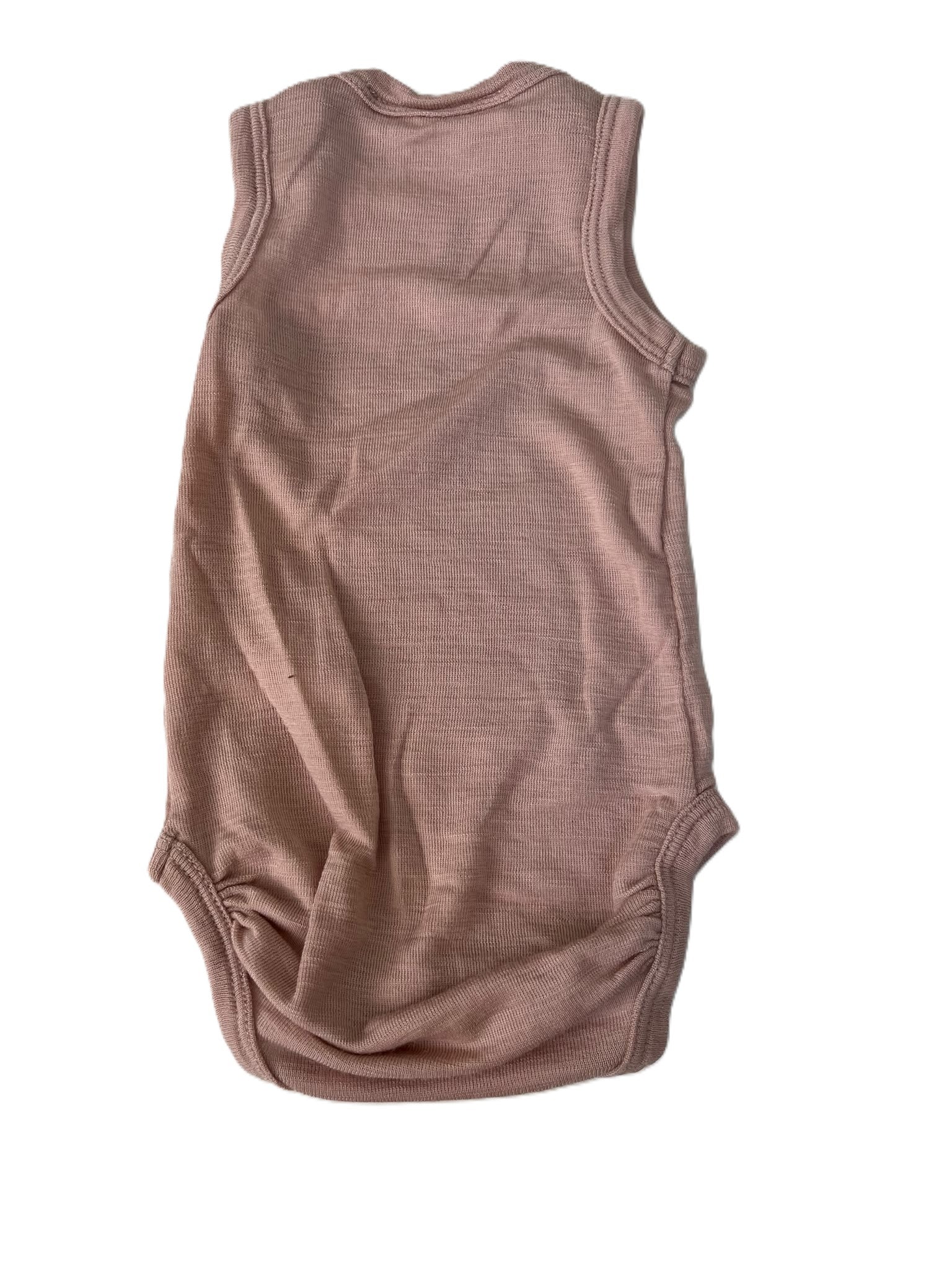 Milly&Milo Merino Pink Singlet Onesie (0-3m)