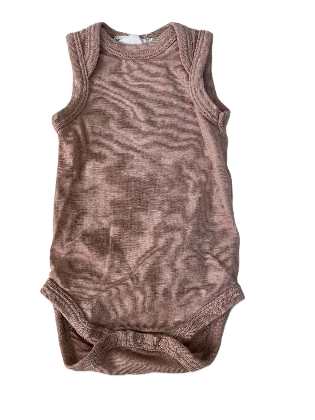 Milly&Milo Merino Pink Singlet Onesie (0-3m)