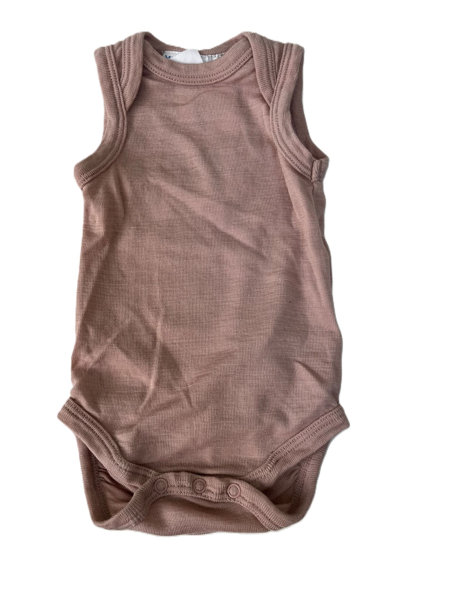Milly&Milo Merino Pink Singlet Onesie (0-3m)