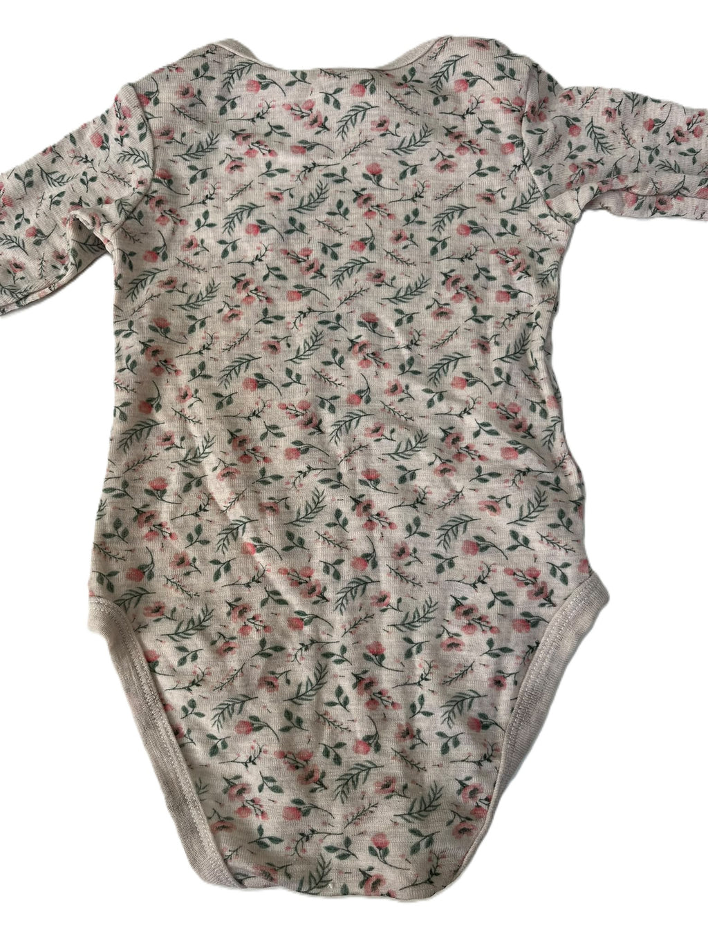 BabyBaby Merino Floral Onesie (6-12m)