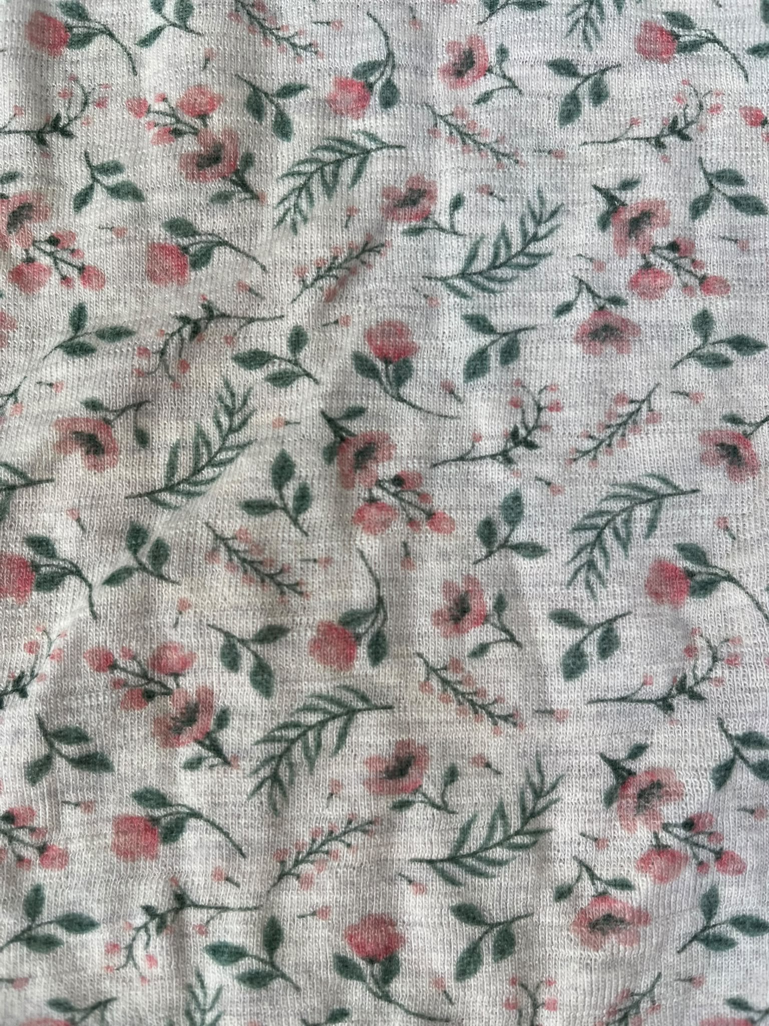 BabyBaby Merino Floral Onesie (6-12m)
